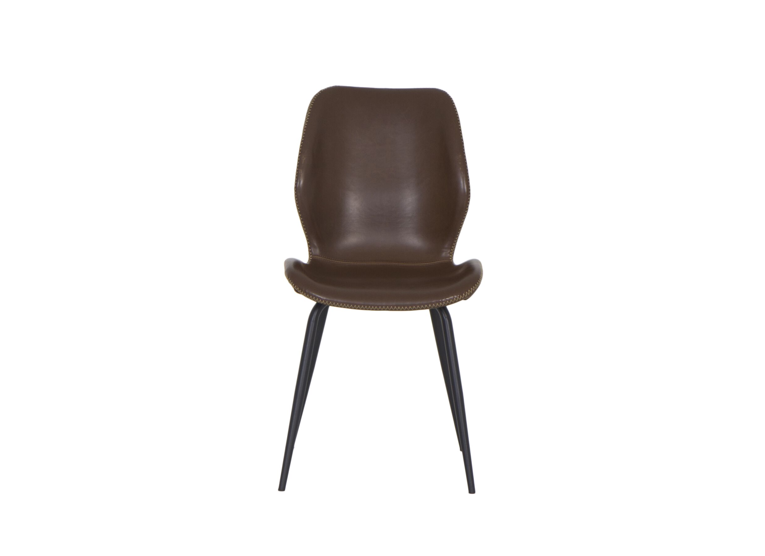 Detailfoto - Stoel Radar lederlook bruin
