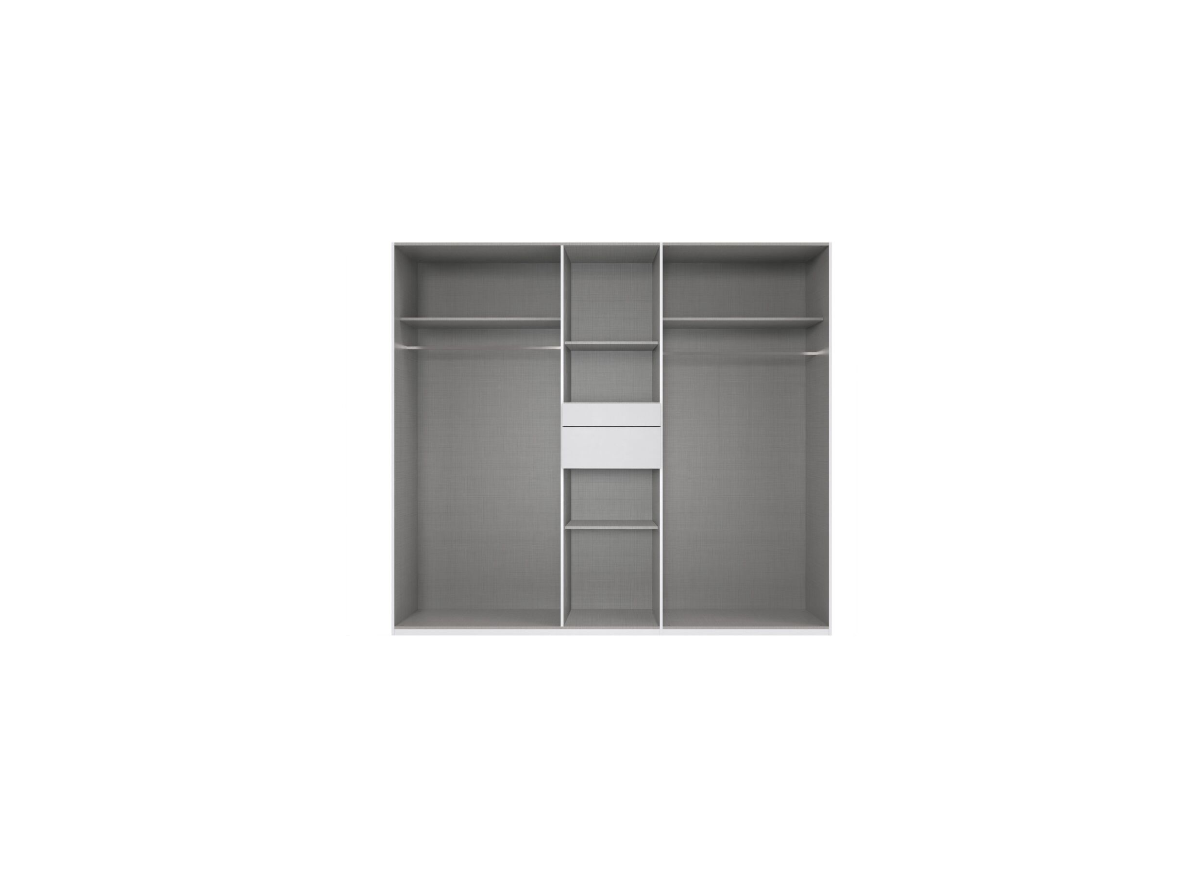 Disposition - Garde-robe Moldau 225cm - décor - blanc