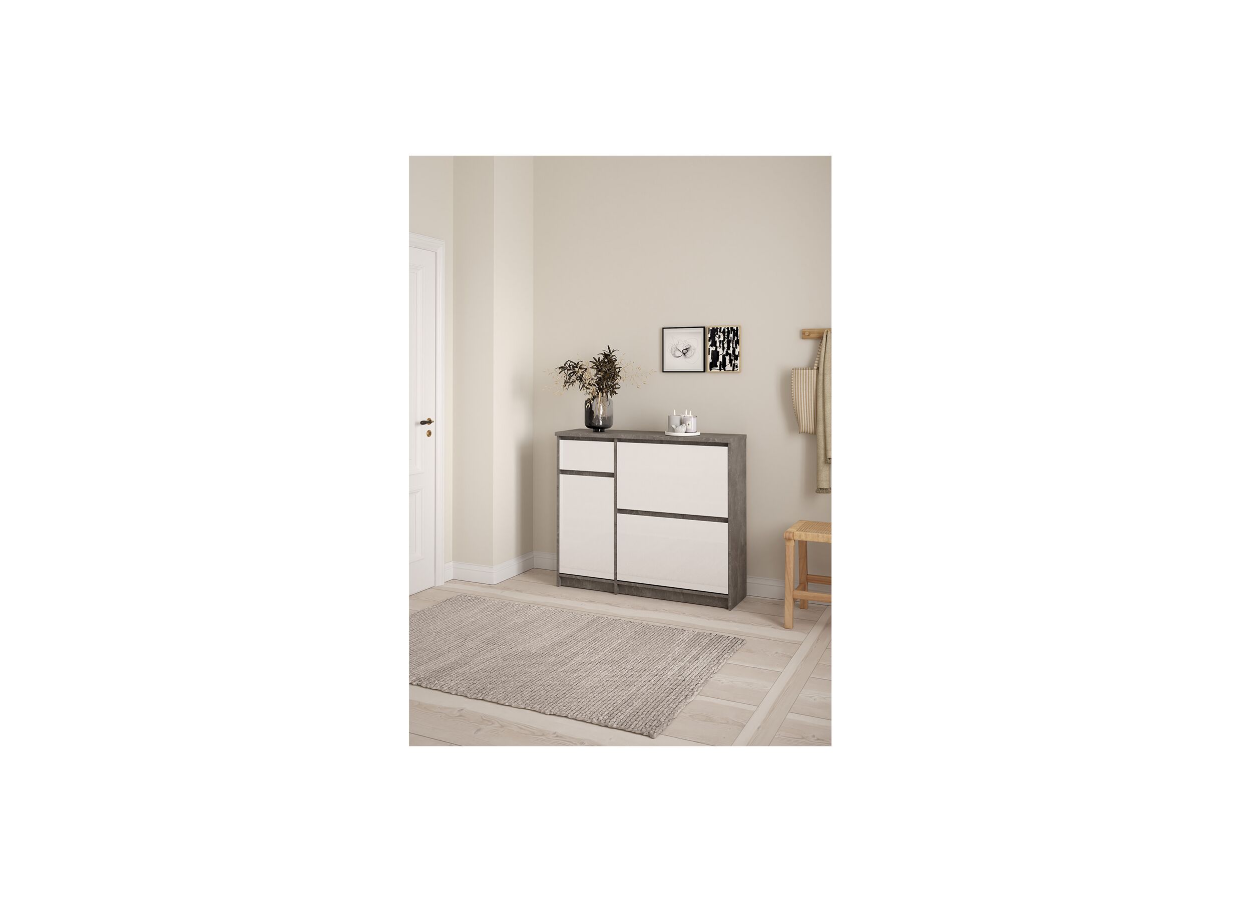 Foto ambiance - Armoire à chaussures Naia 109x32x93cm