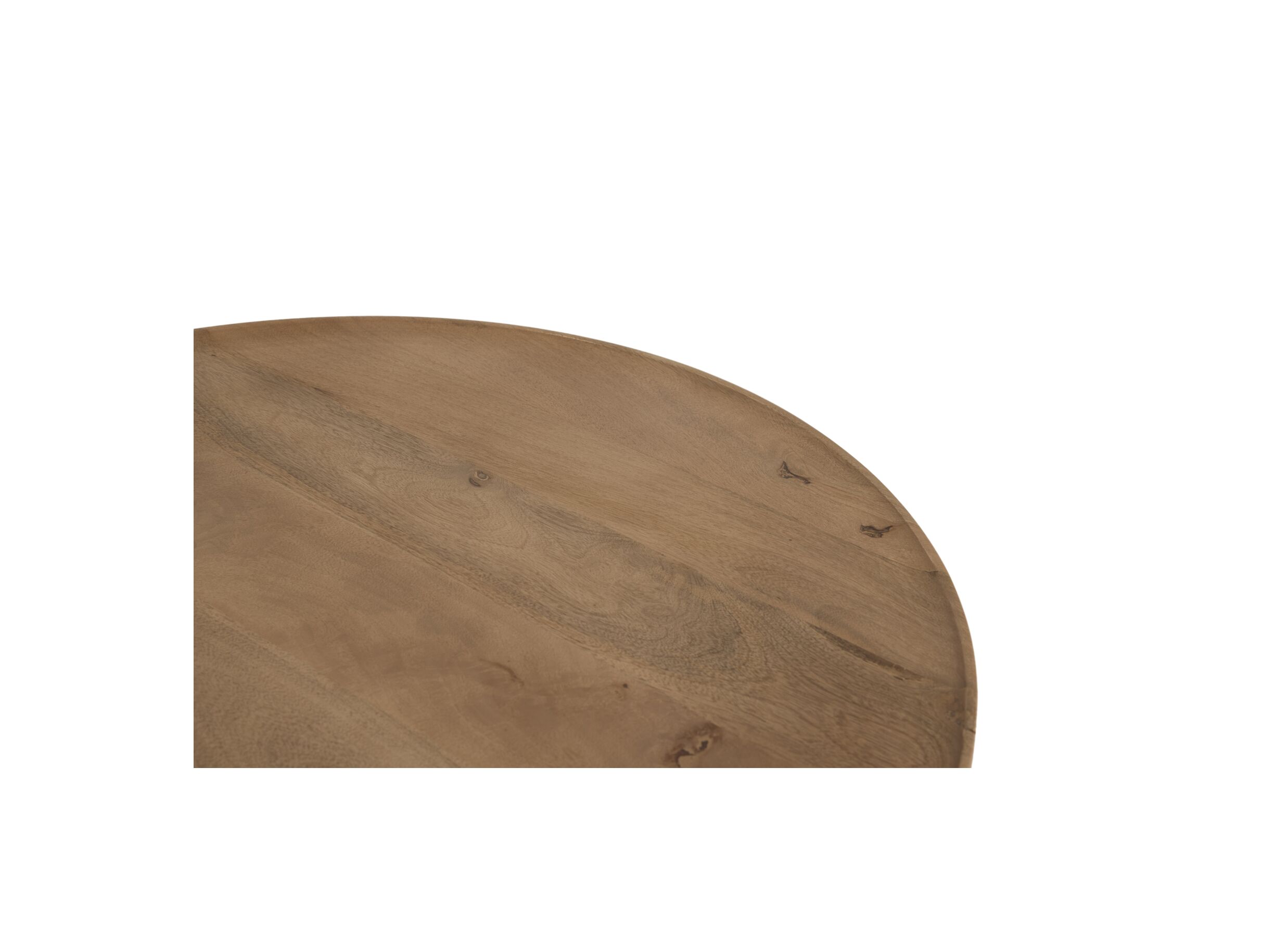 Detail - Table d'appoint Spinoza Ø80cm - manguier massif - naturel