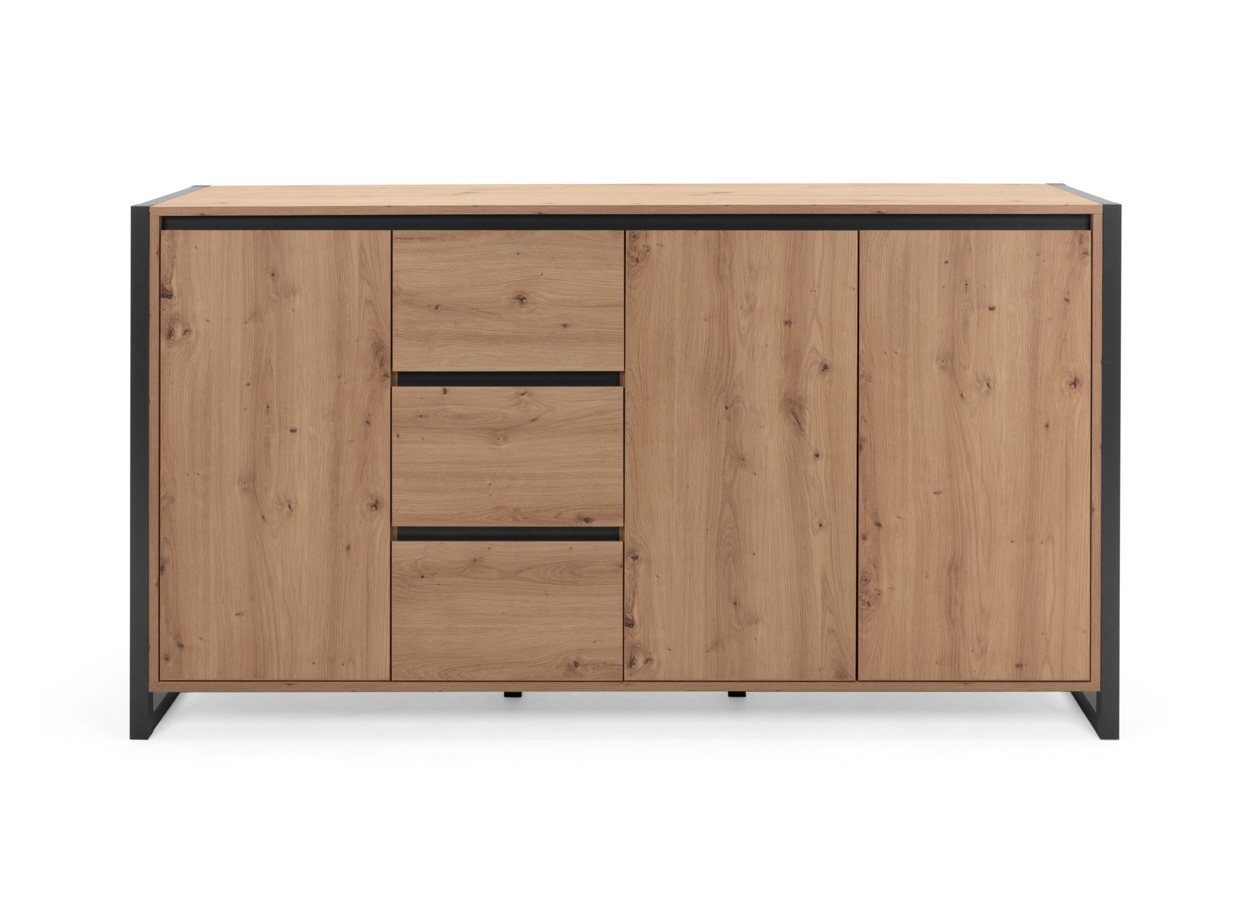 Commode Denver 160x88x40cm - decor - artisanale eik & anthraciet