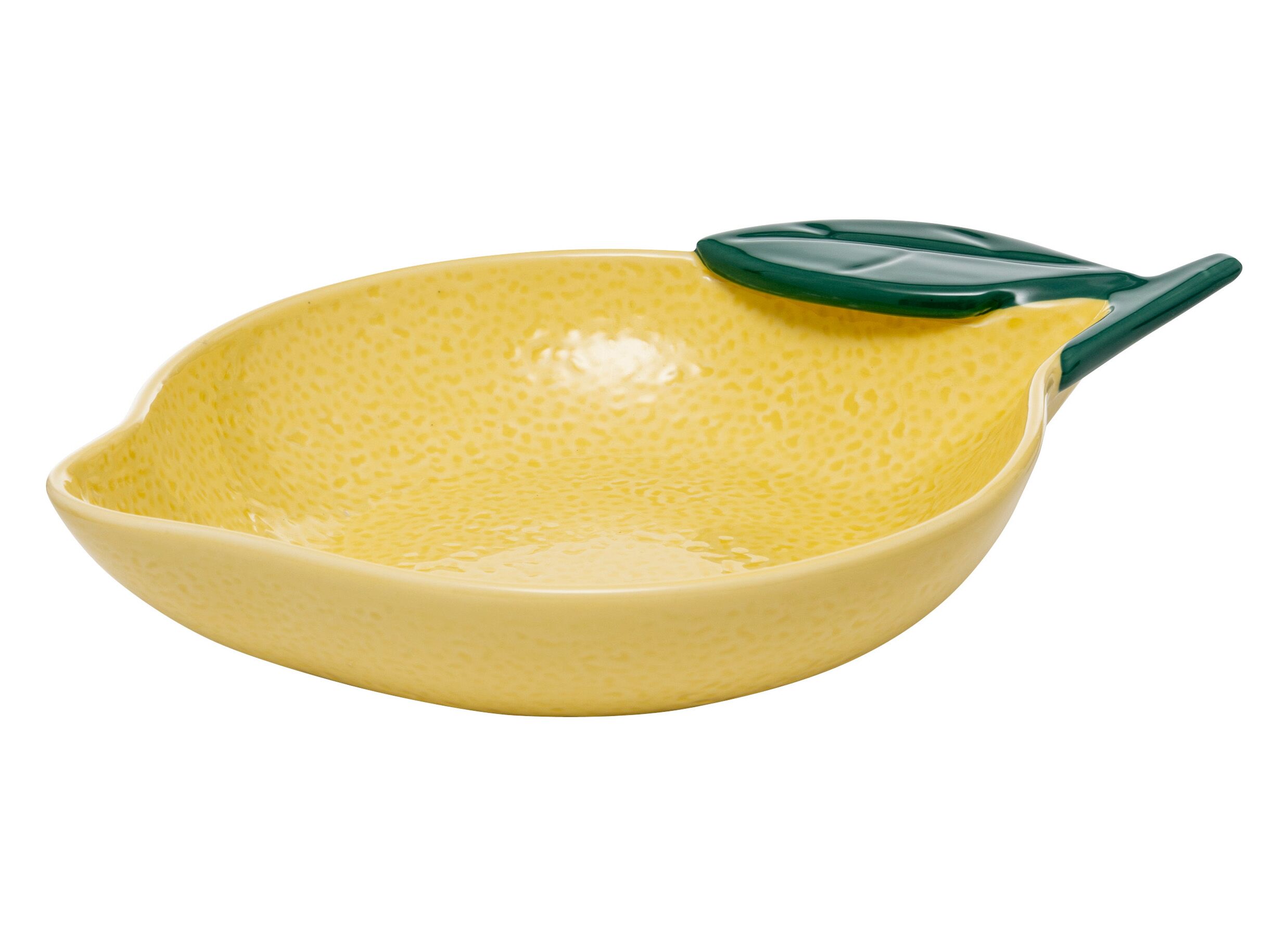 Plus Important - Plat Citron 31x21,5x6,7cm - céramique - jaune/vert