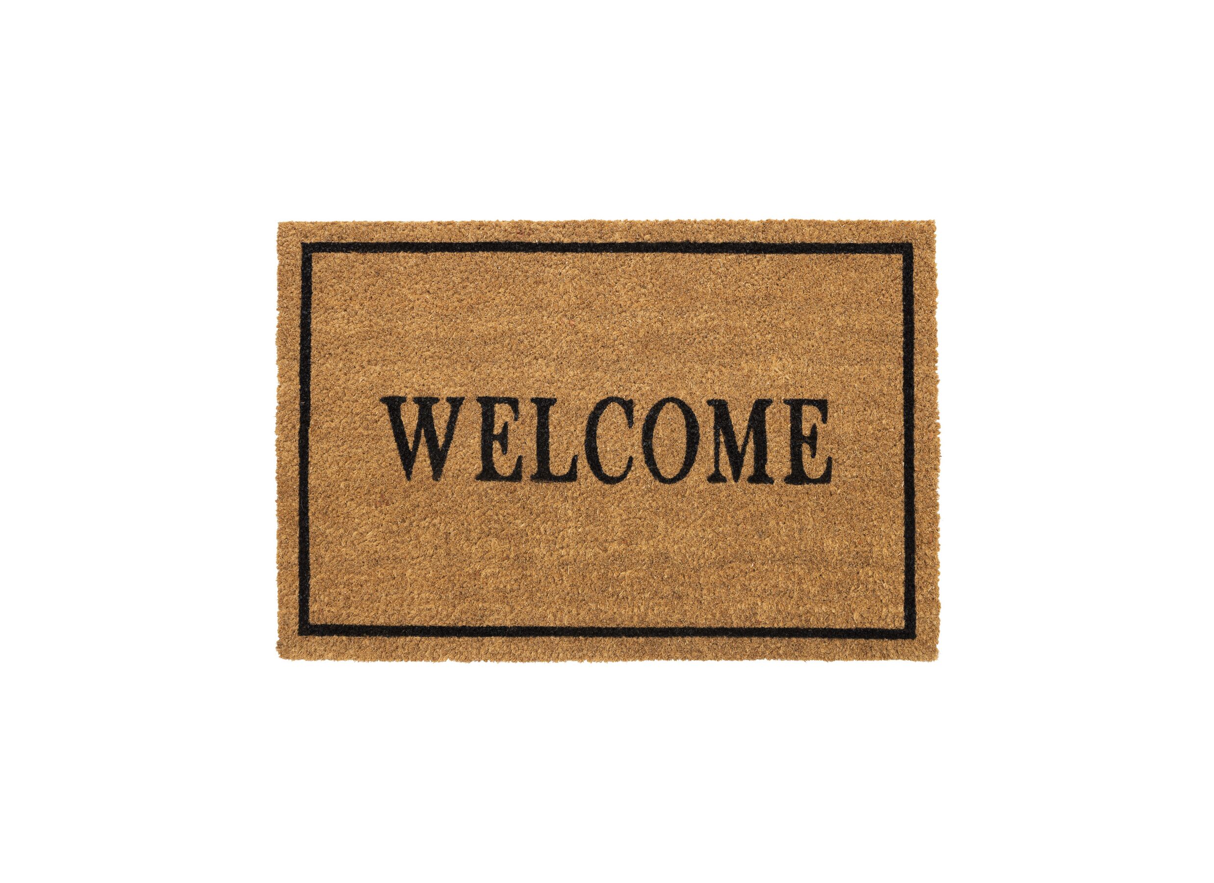 Deurmat E-Coco Welcome 60x40cm kokos bruin - Deurmat E-Coco Welcome 60x40cm kokos bruin