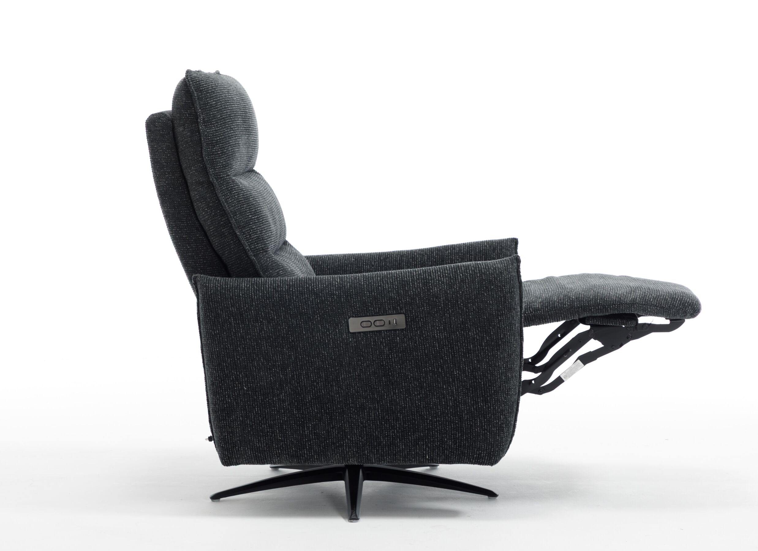Aperçu - Fauteuil relax Jorge électrique - tissu - gris