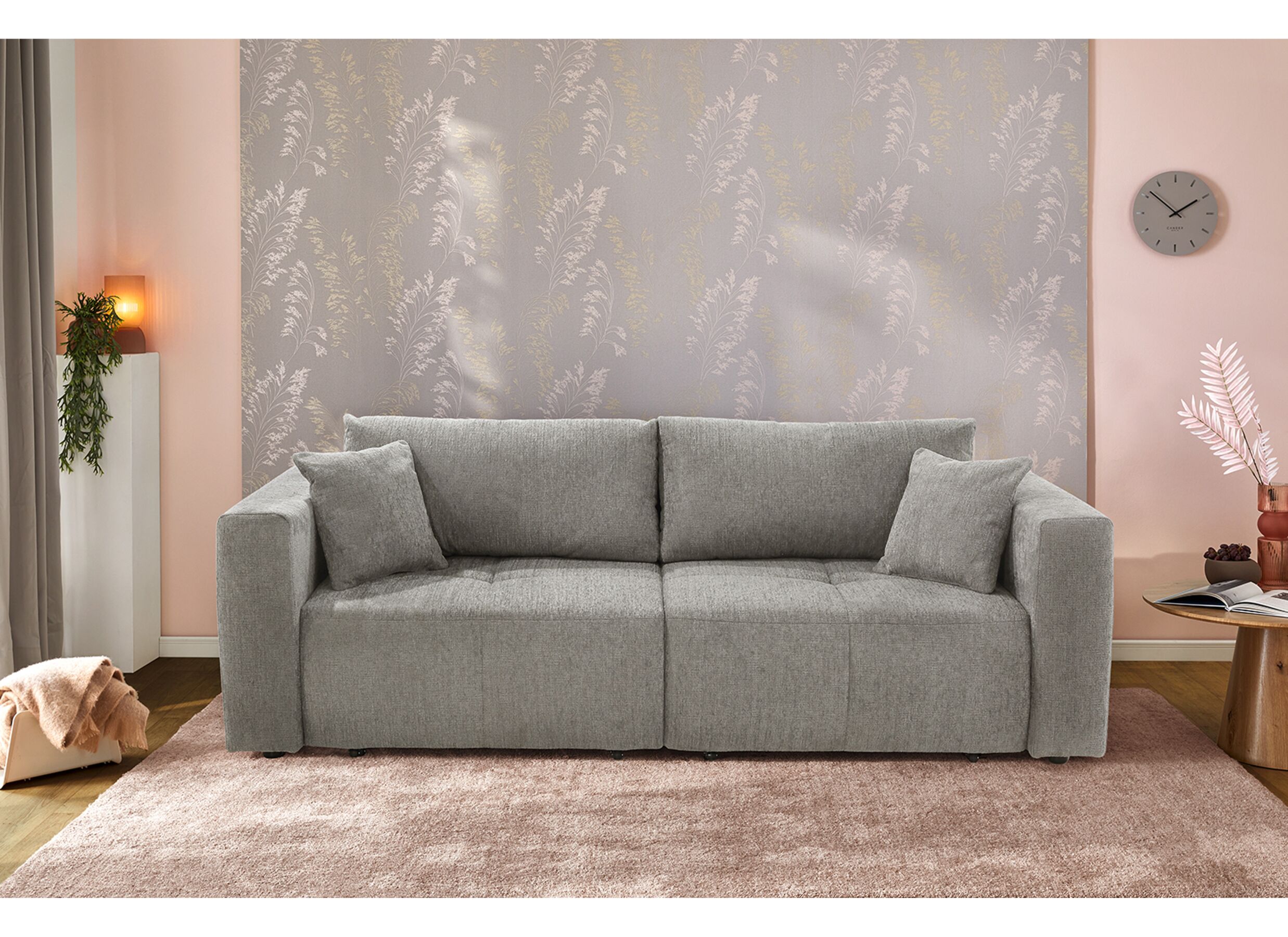Sfeerfoto - Zetel Relax Bigsofa 4-zit - stof - chenil lichtgrijs