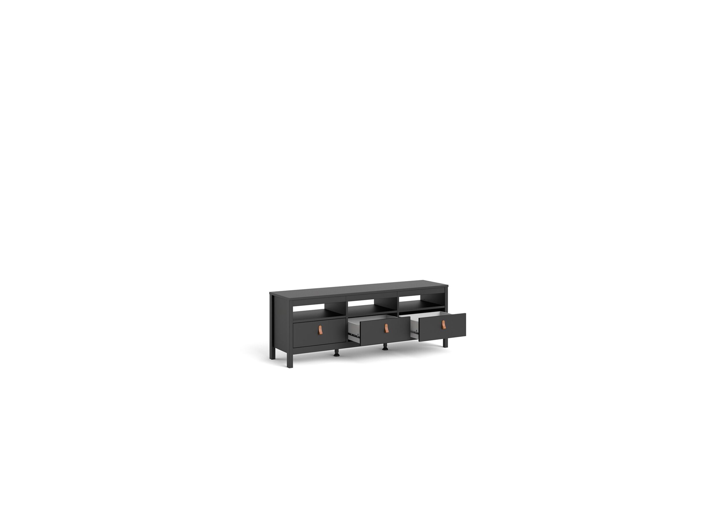 Tv-meubel Madrid 152cm - meubelplaat - matzwart