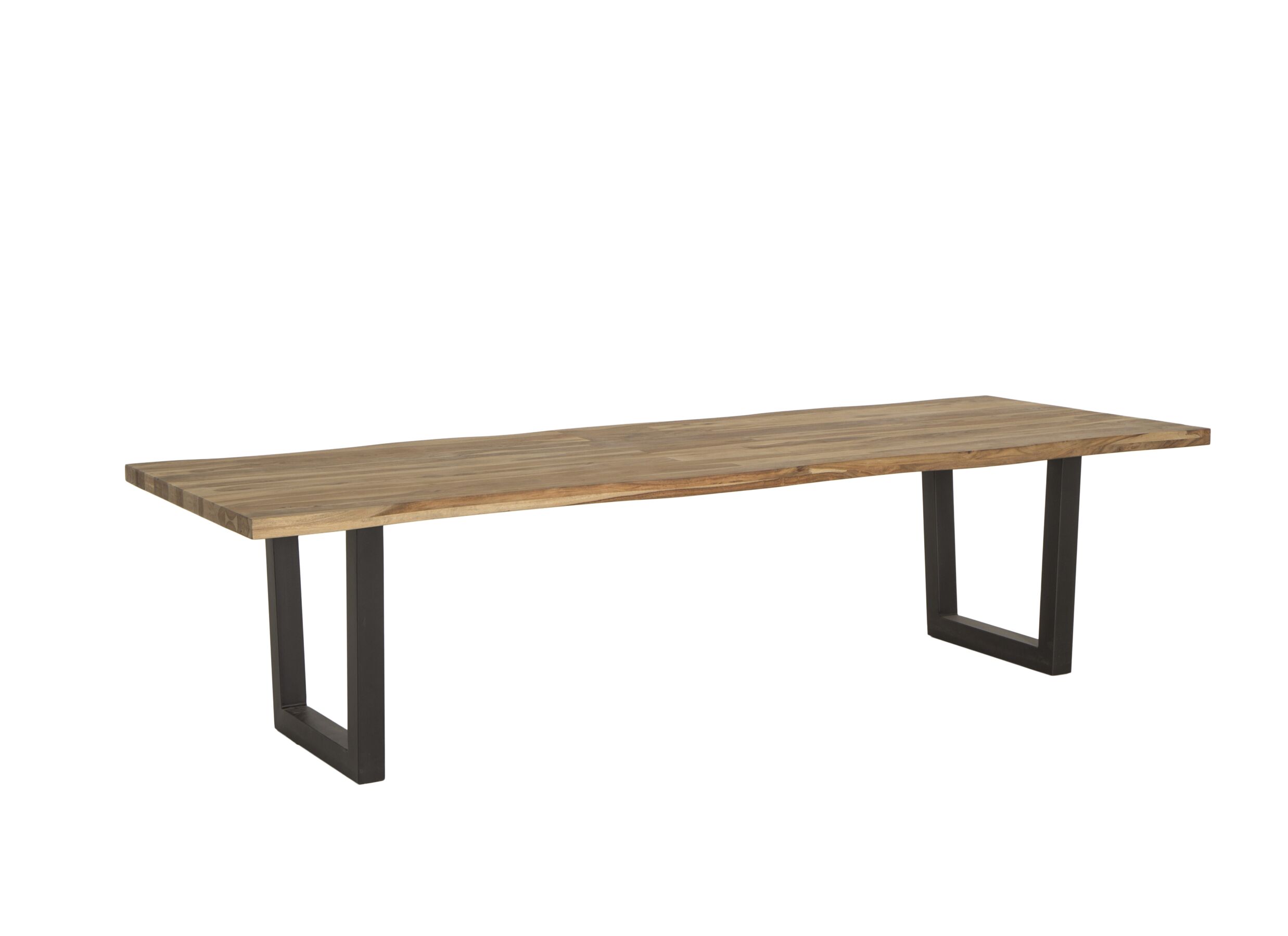Plus Important - Table tronc d'arbre Scarface 300x110cm - sheesham massif - naturel