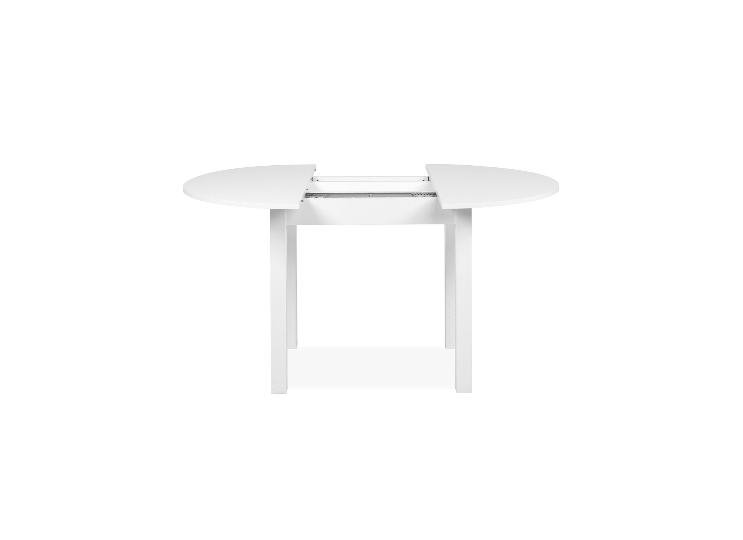Ronde tafel Coburg 100/140x100cm - melamine - wit