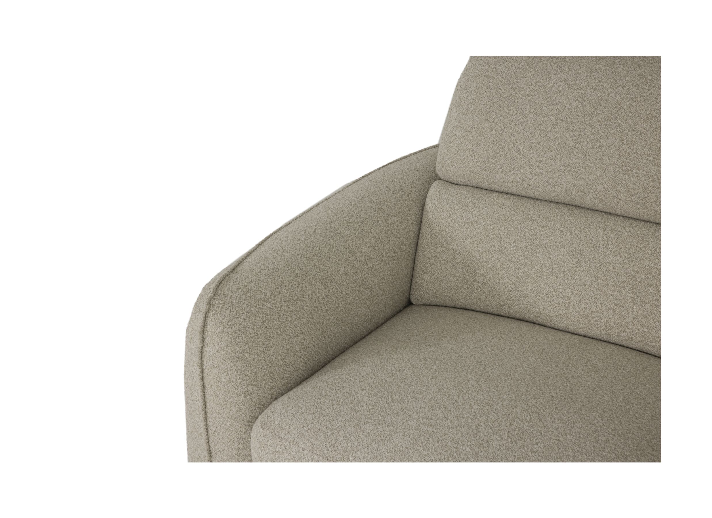 Detailfoto - Hoeksalon Clay 270x172cm - stof - beige