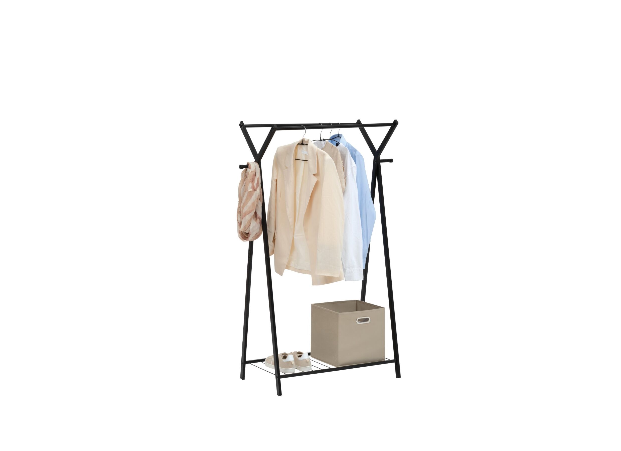 Foto ambiance - Portant Metty 98x43,5x145cm - acier - noir