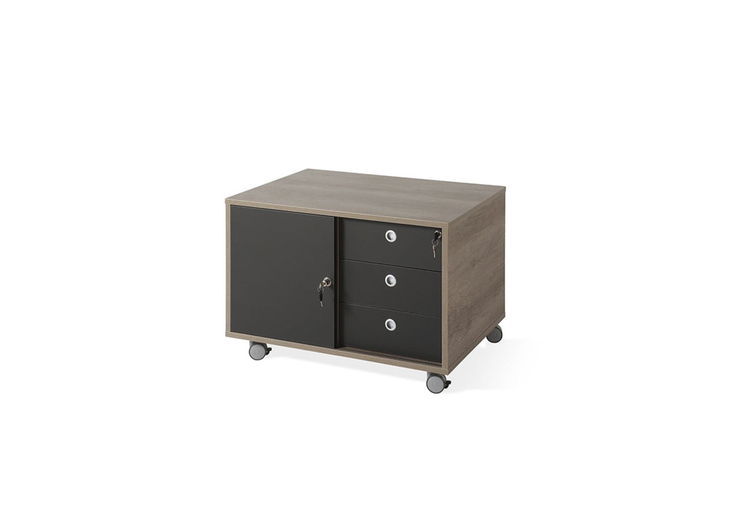 Ladeblok G3 83x60x55cm - melamine - zwart & nebraska