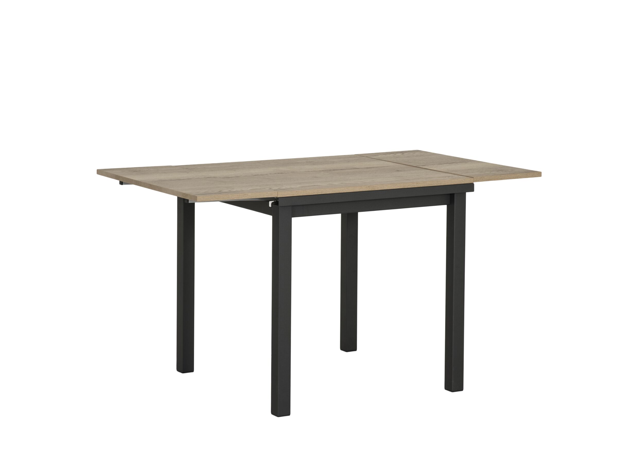 Aperçu - Table Vienna 80/140x80cm - chêne massif/métal - naturel/anthracite