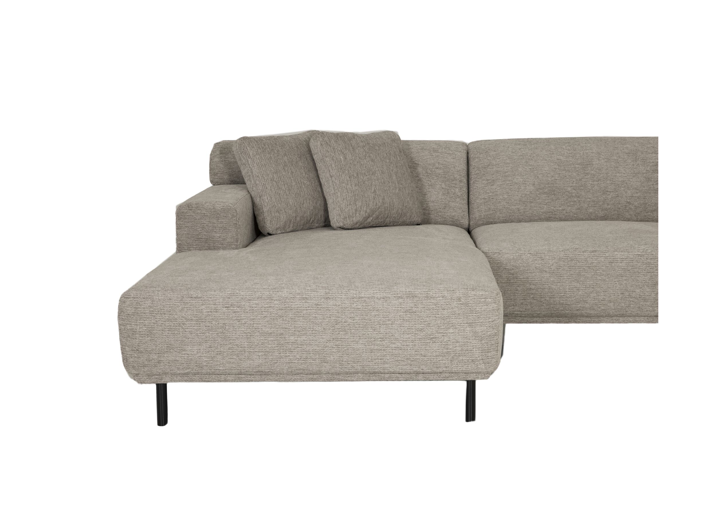 Detailfoto - Hoeksalon Kent 390x230cm - stof - grijs