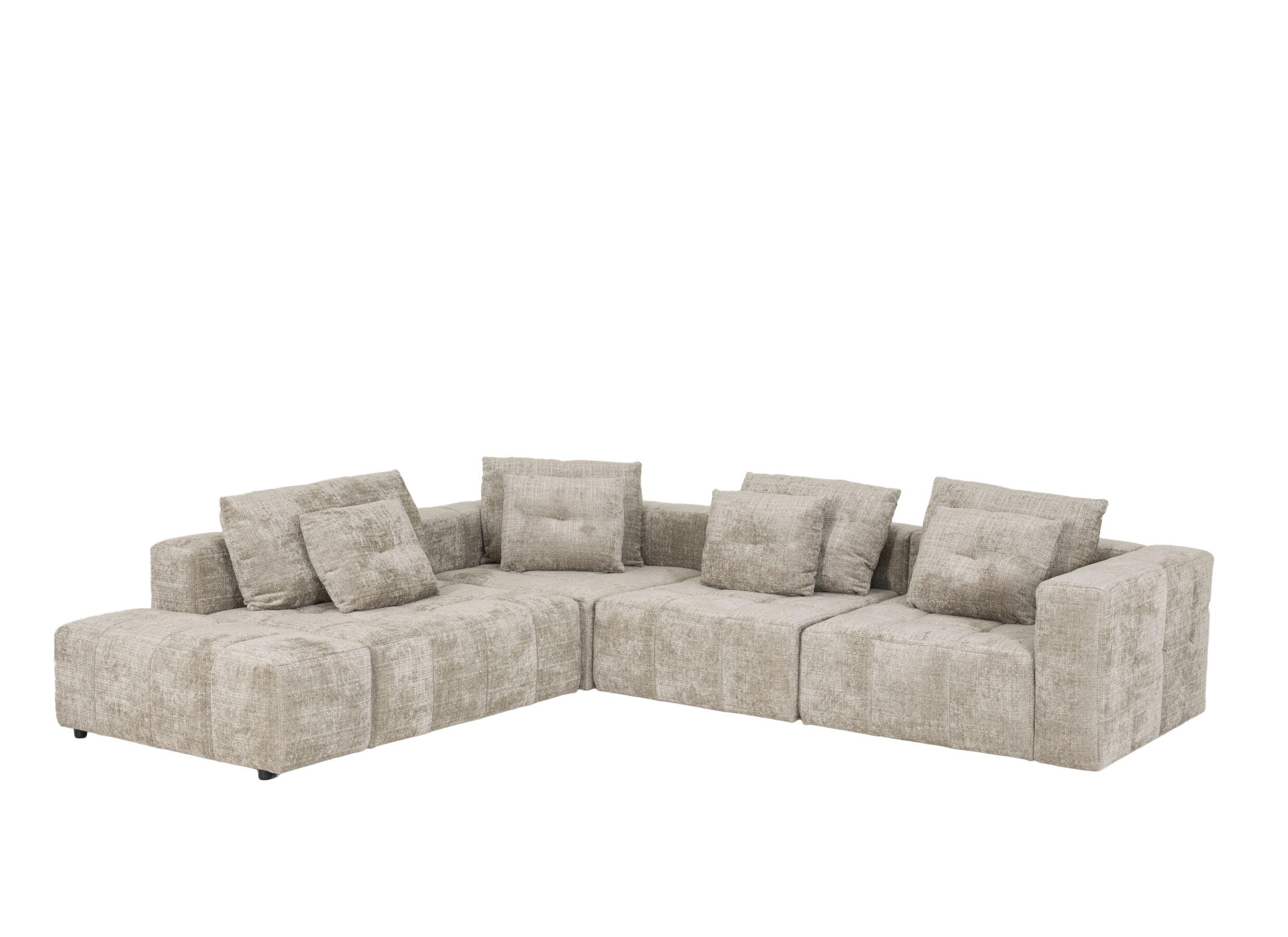 Hoeksalon Argus 327x283cm - stof - taupe - Canapé d'angle Argus 327x283cm - tissu - taupe