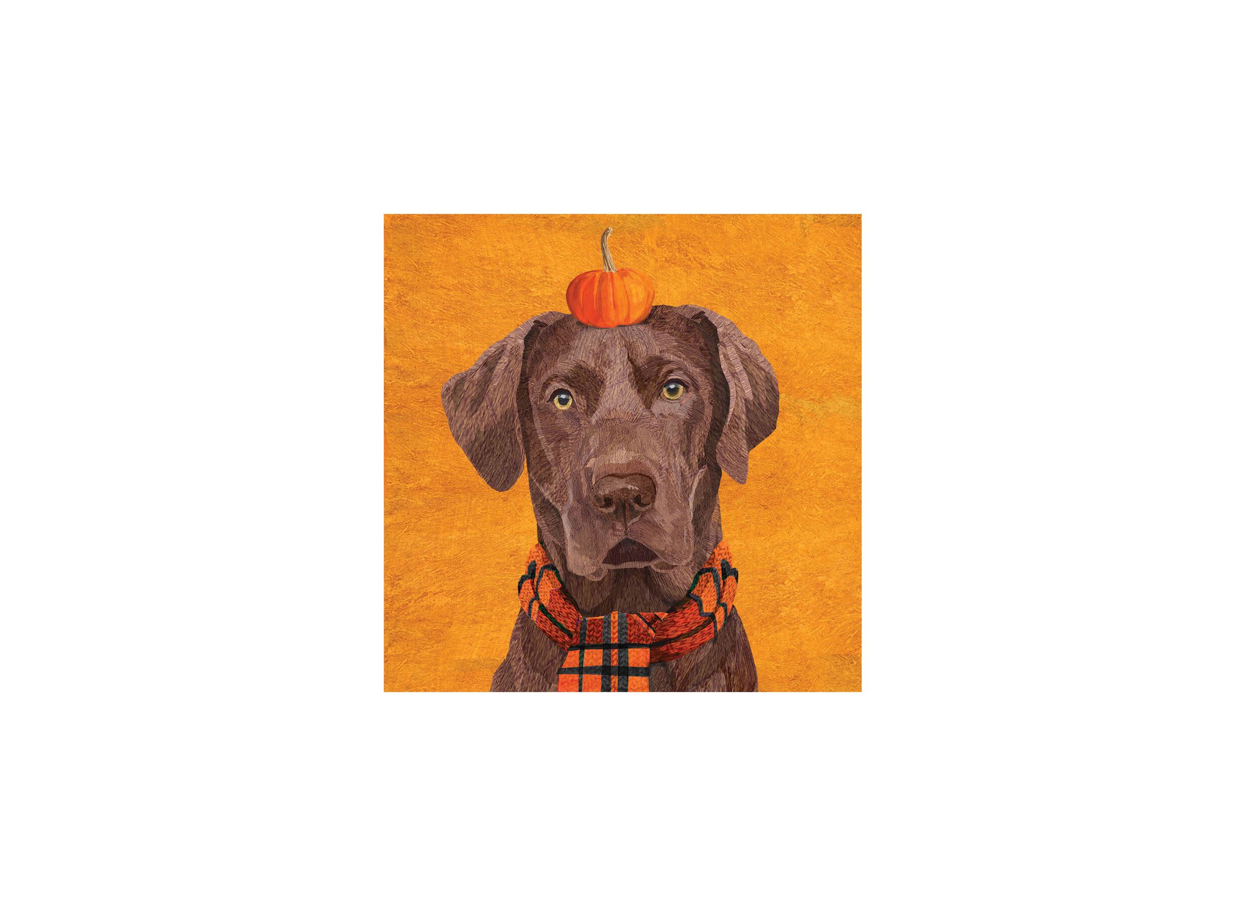 Serviette Brownie 25x25cm brun 20 pièces - Serviette Brownie 25x25cm - papier - orange/brun 20 pièces