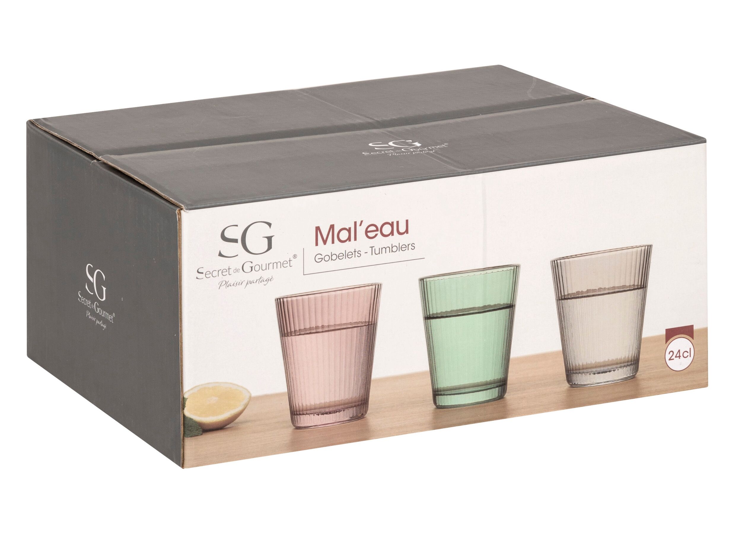 Aperçu - Verre Mal'eau 34cl - verre - multicolor lot de 6