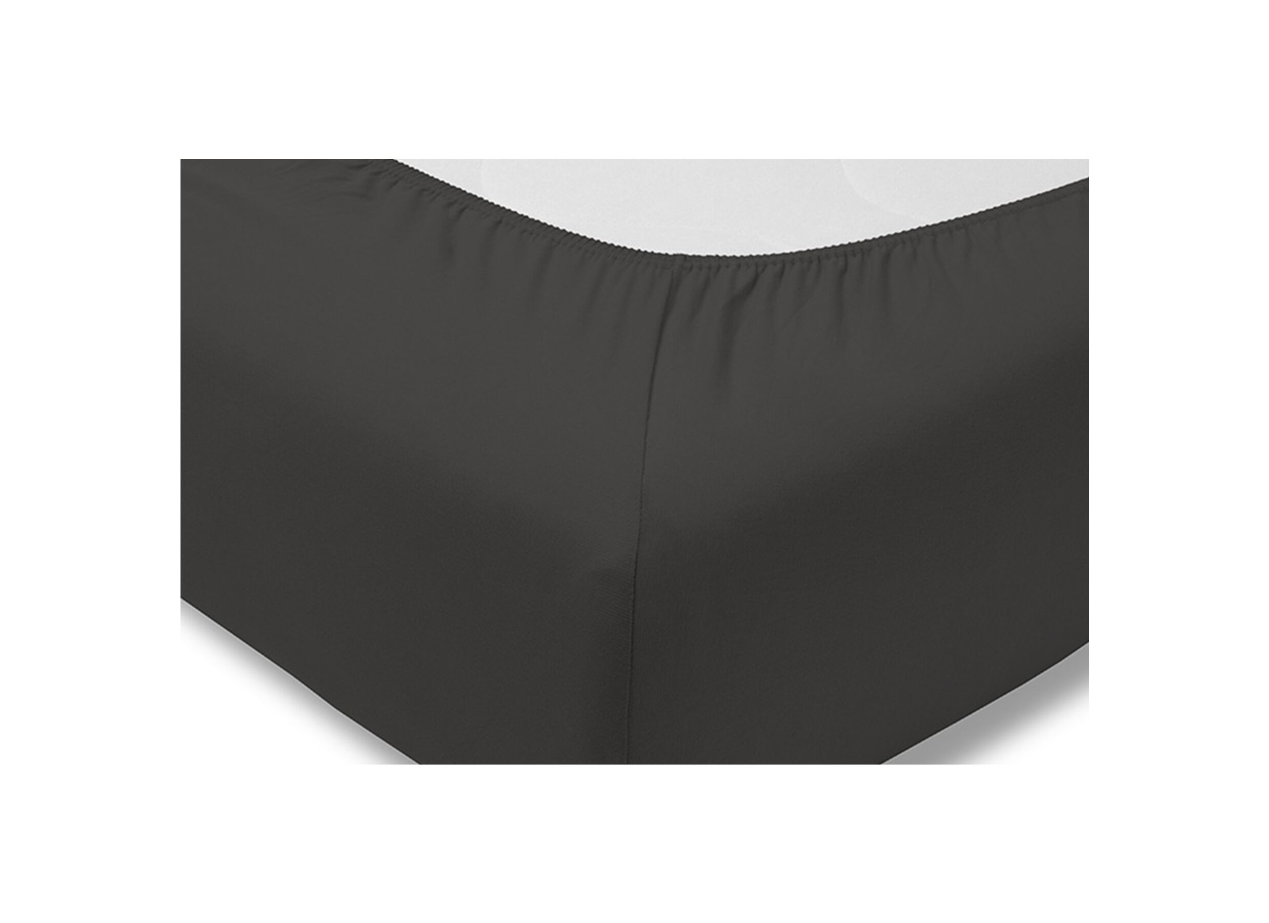Detail - Drap-housse 140/160x200/220cm jersey coton anthracite