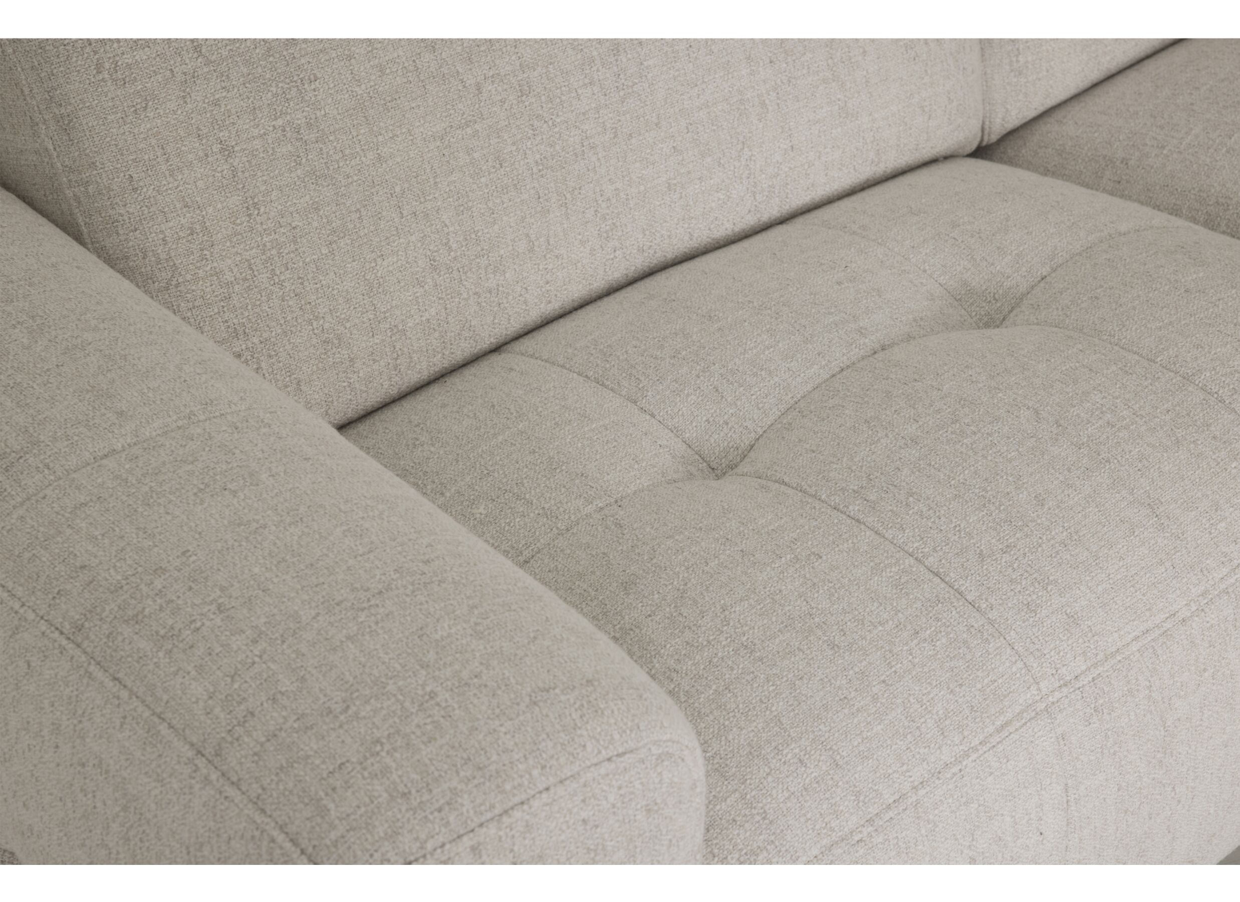 Detailfoto - Hoeksalon Knight 317x255cm - stof - beige