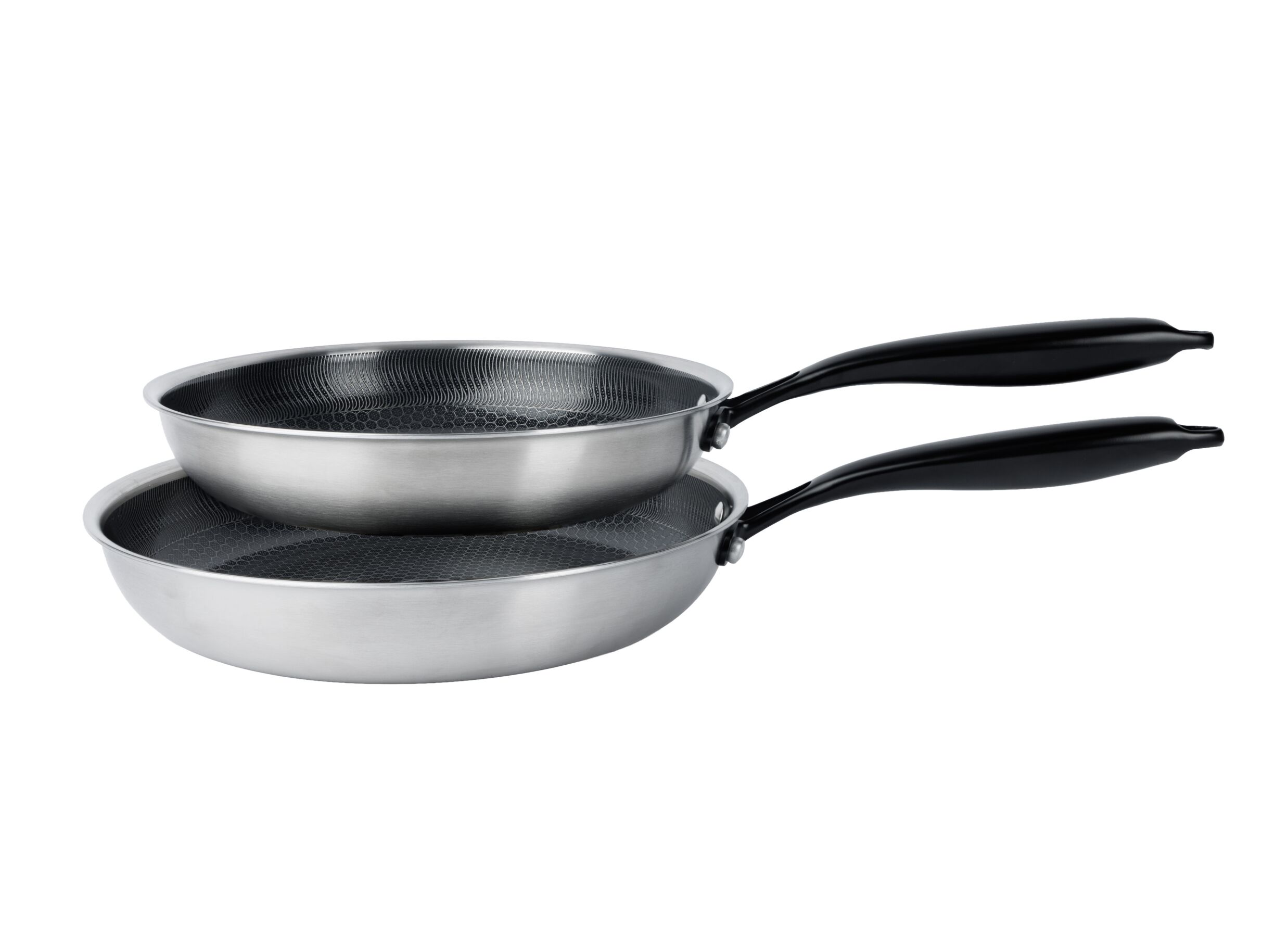 Overzichtsfoto - Braadpan Hexapro 24+28cm - roestvrij staal - zwart set van 2