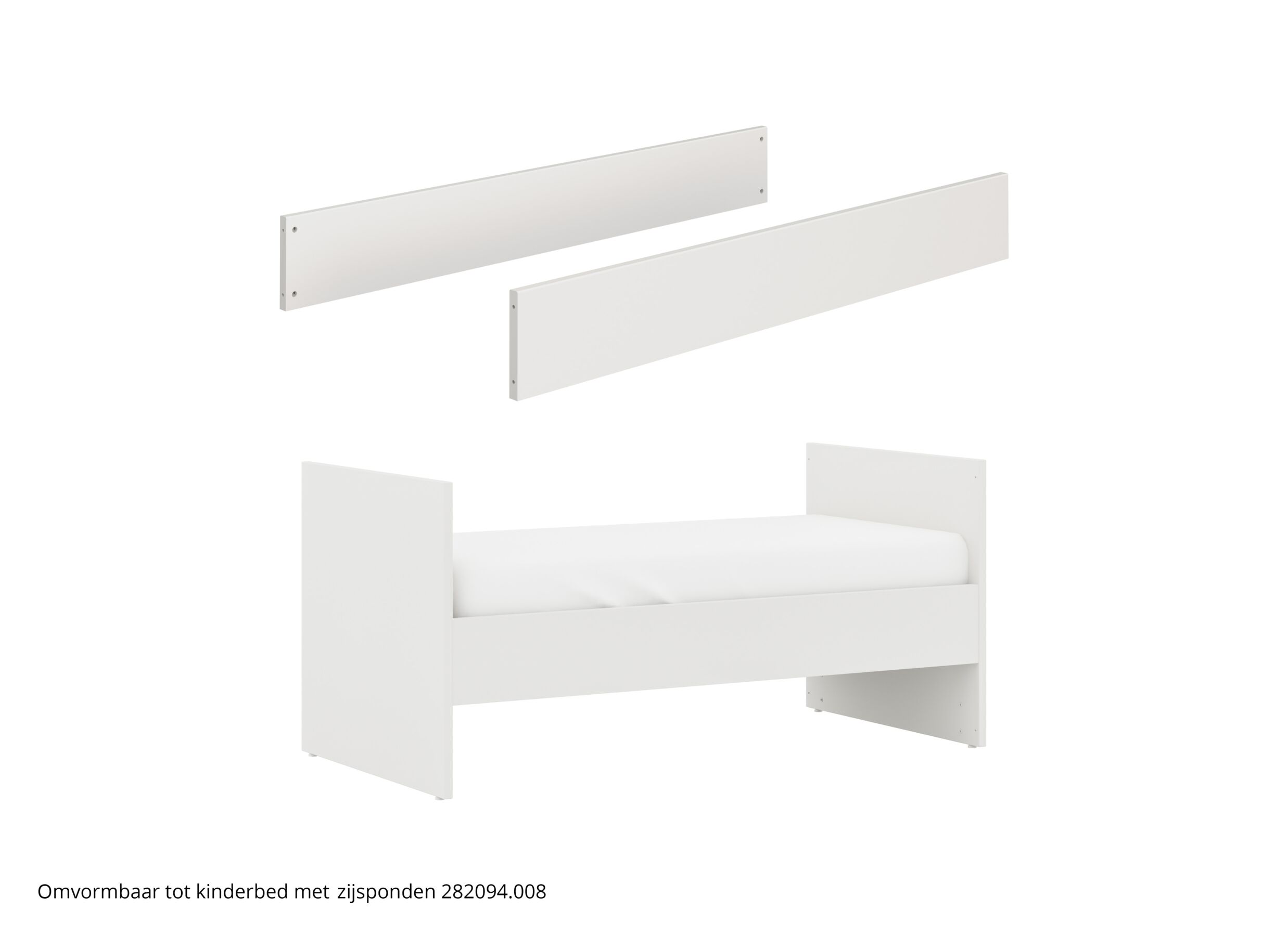 Photo ensemble - Lit bébé Cutie-Lea 70x140cm - décor - off white