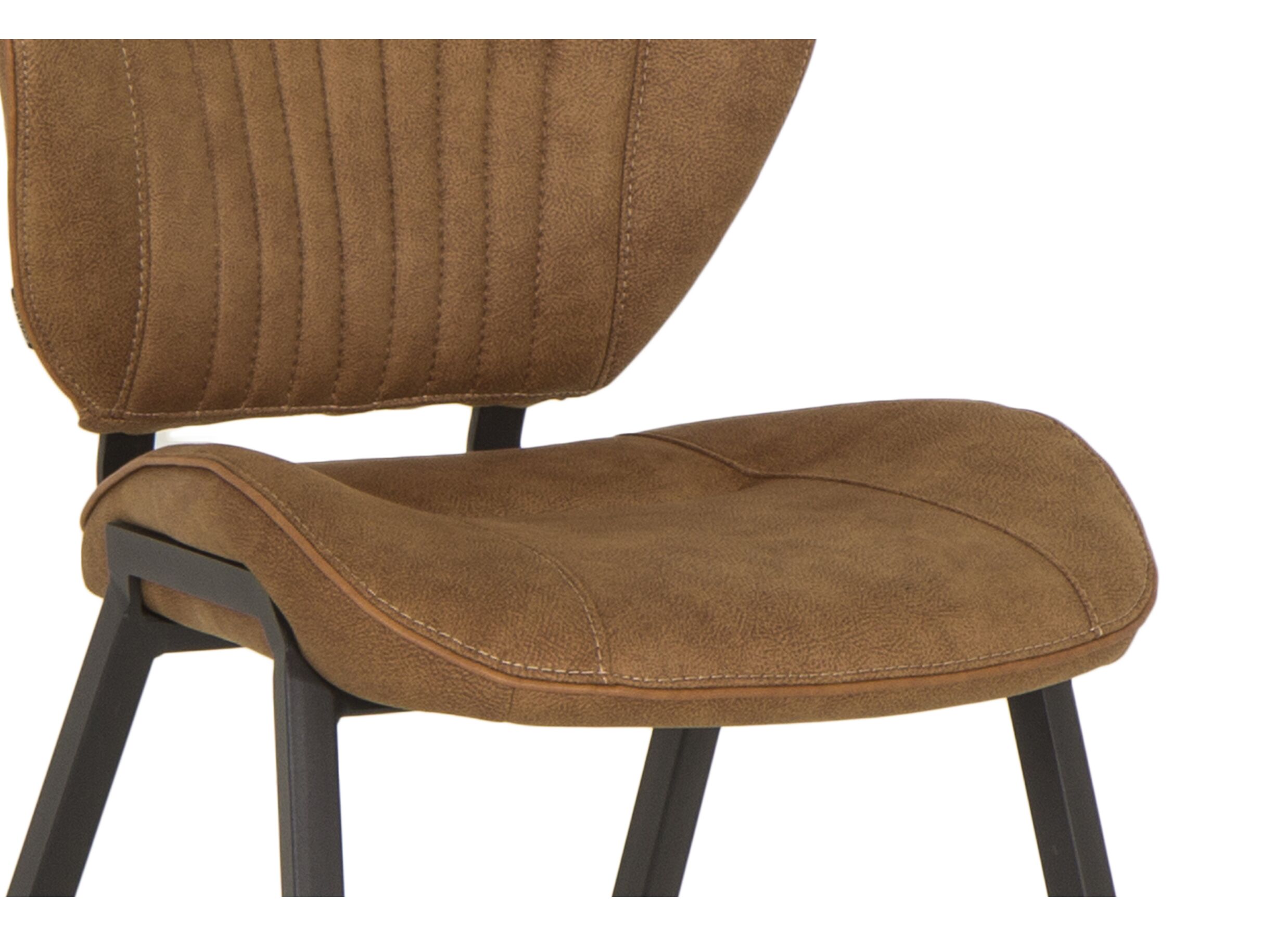 Chaise Jim 49x62x87cm - tissu - luxor cognac