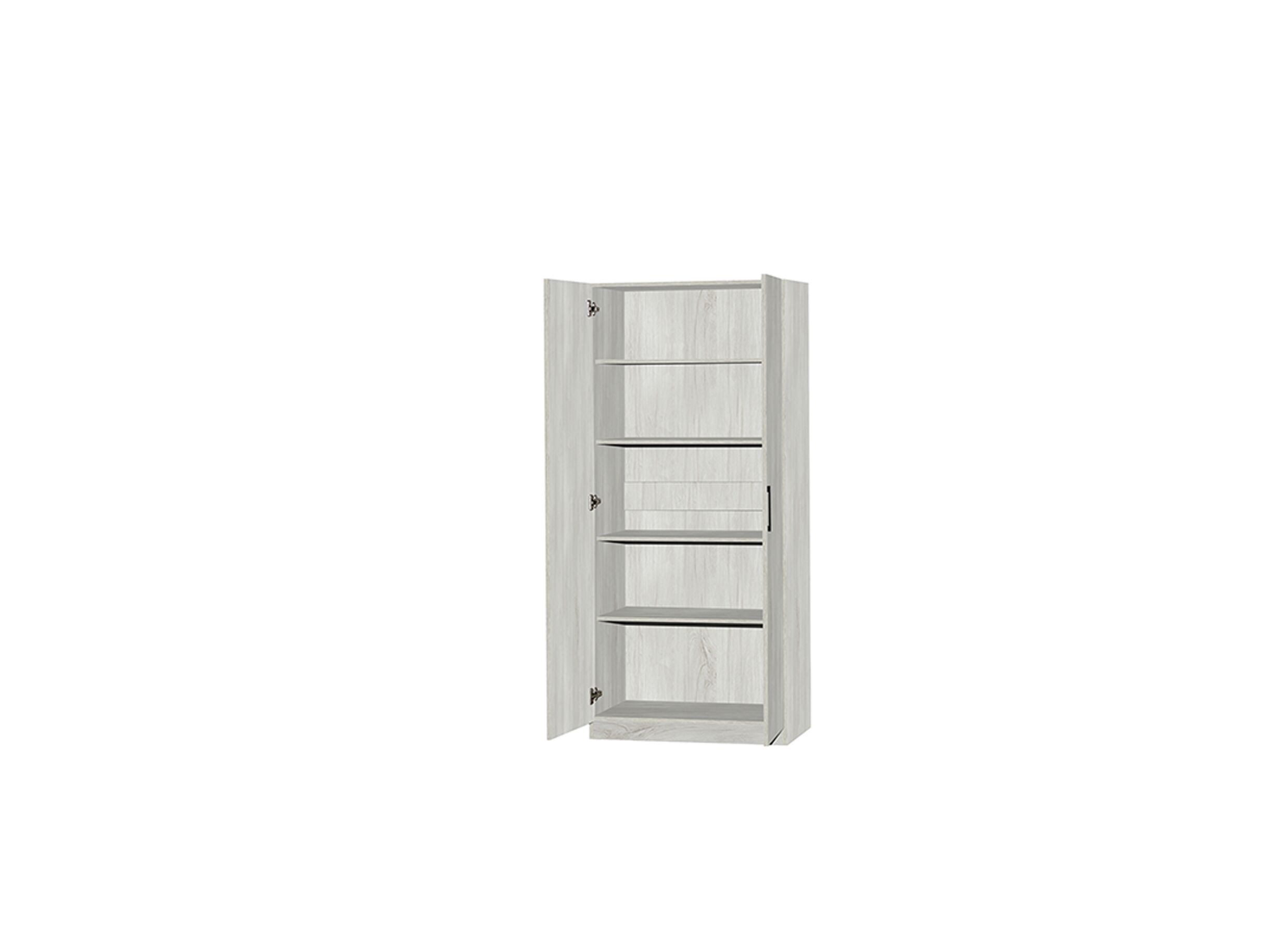 Opbergkast 80cm - decor - witte eik