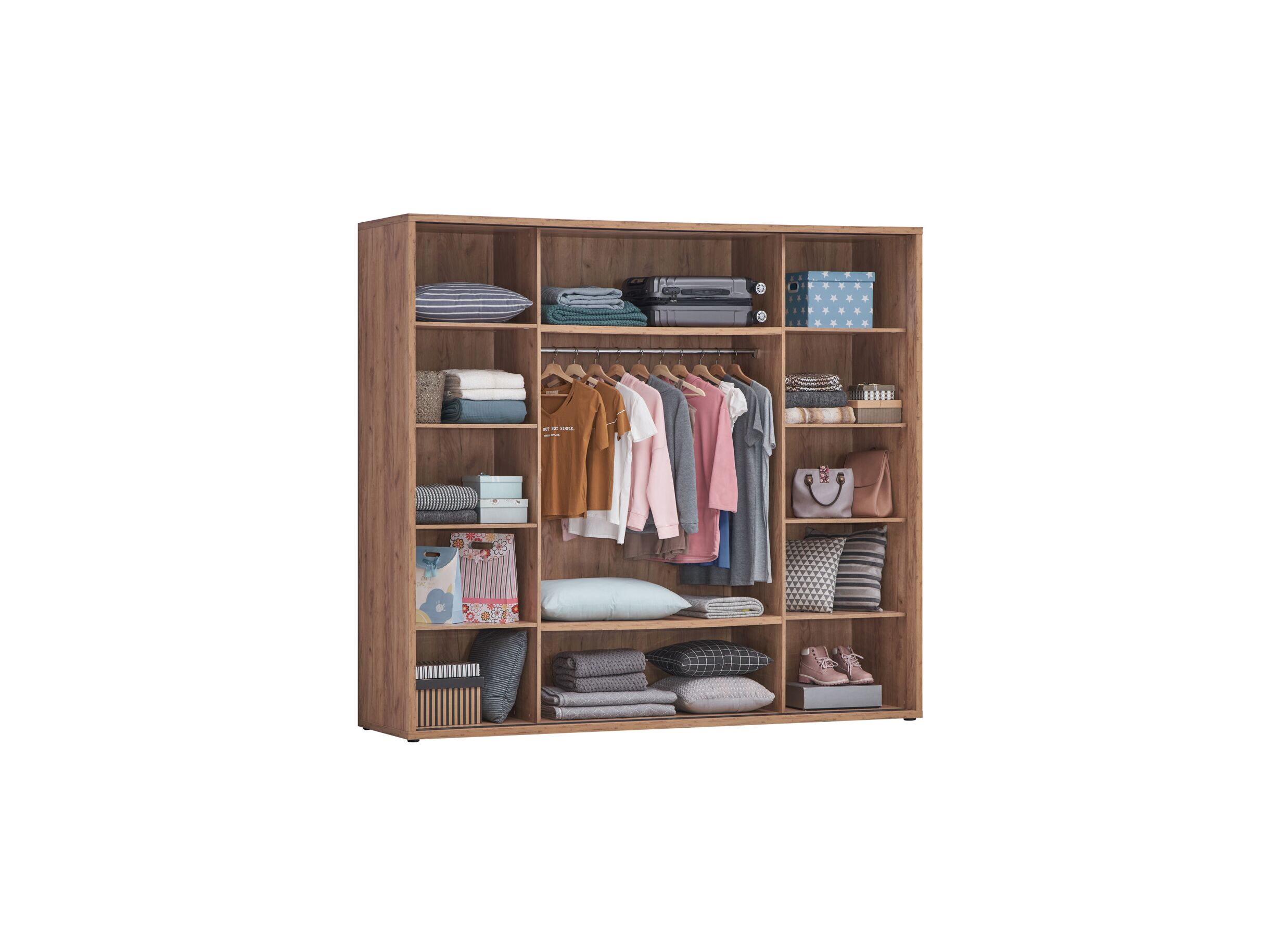 Armoire à portes coulissantes Erwin 240cm - décor - French oak