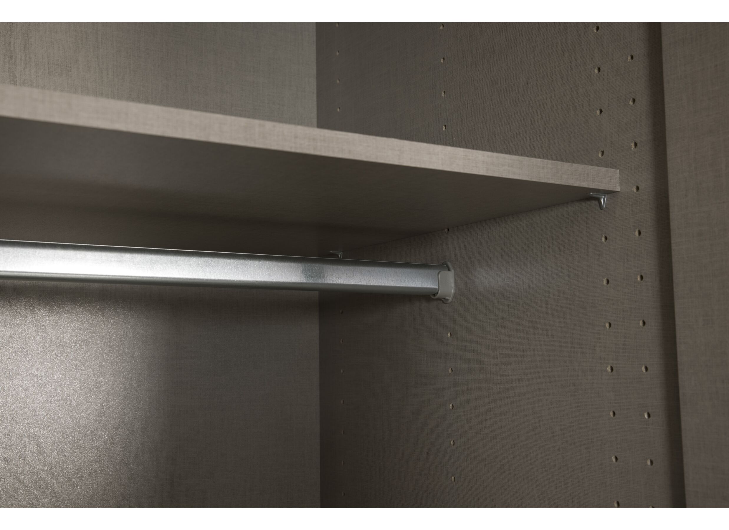 Detail - Garde-robe Quadraspin 226cm - décor - chêne artisanal/ gris métallisé