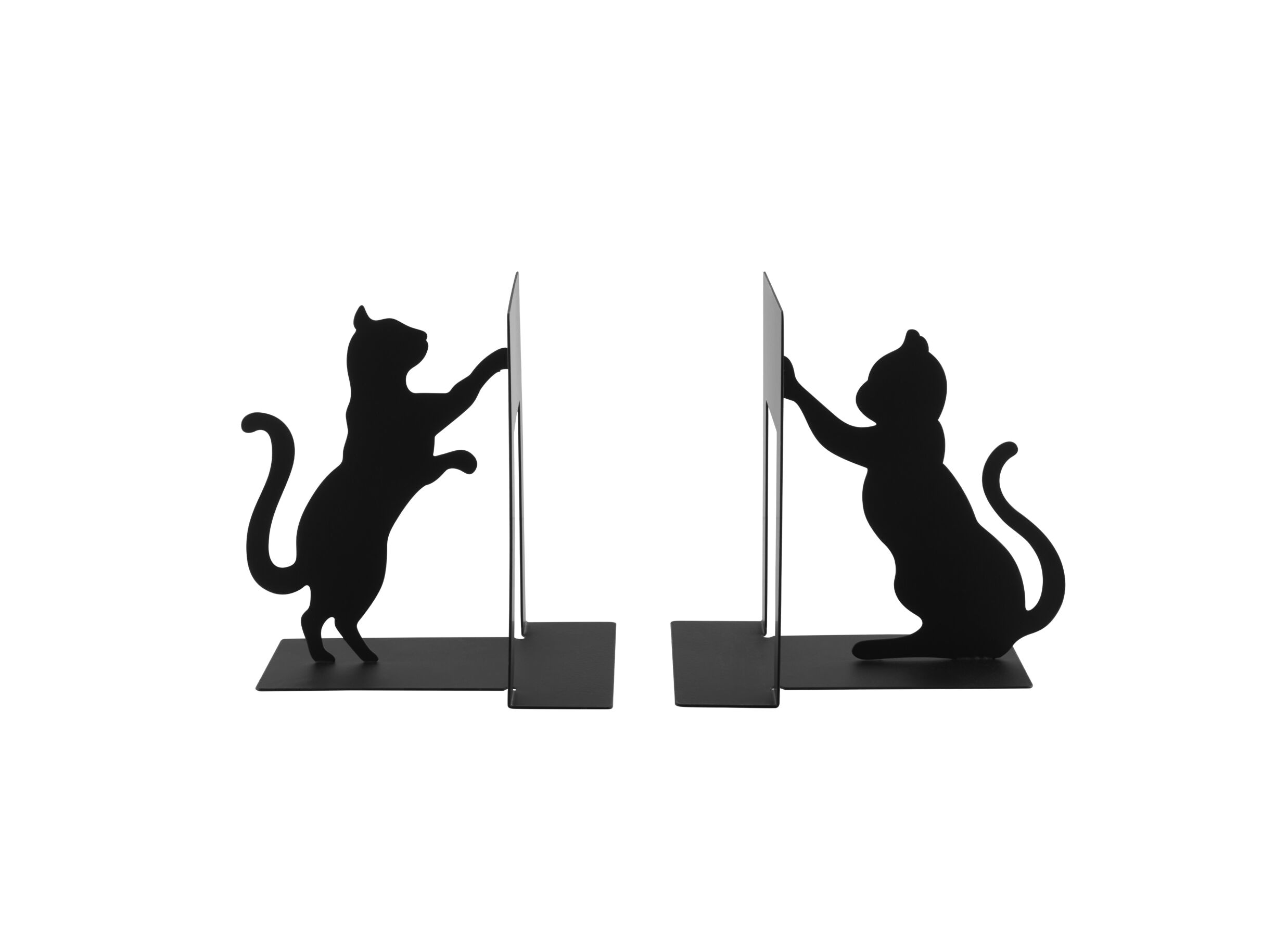 Hoofdfoto - Boekensteun Chat Joueur H15cm - metaal - zwart