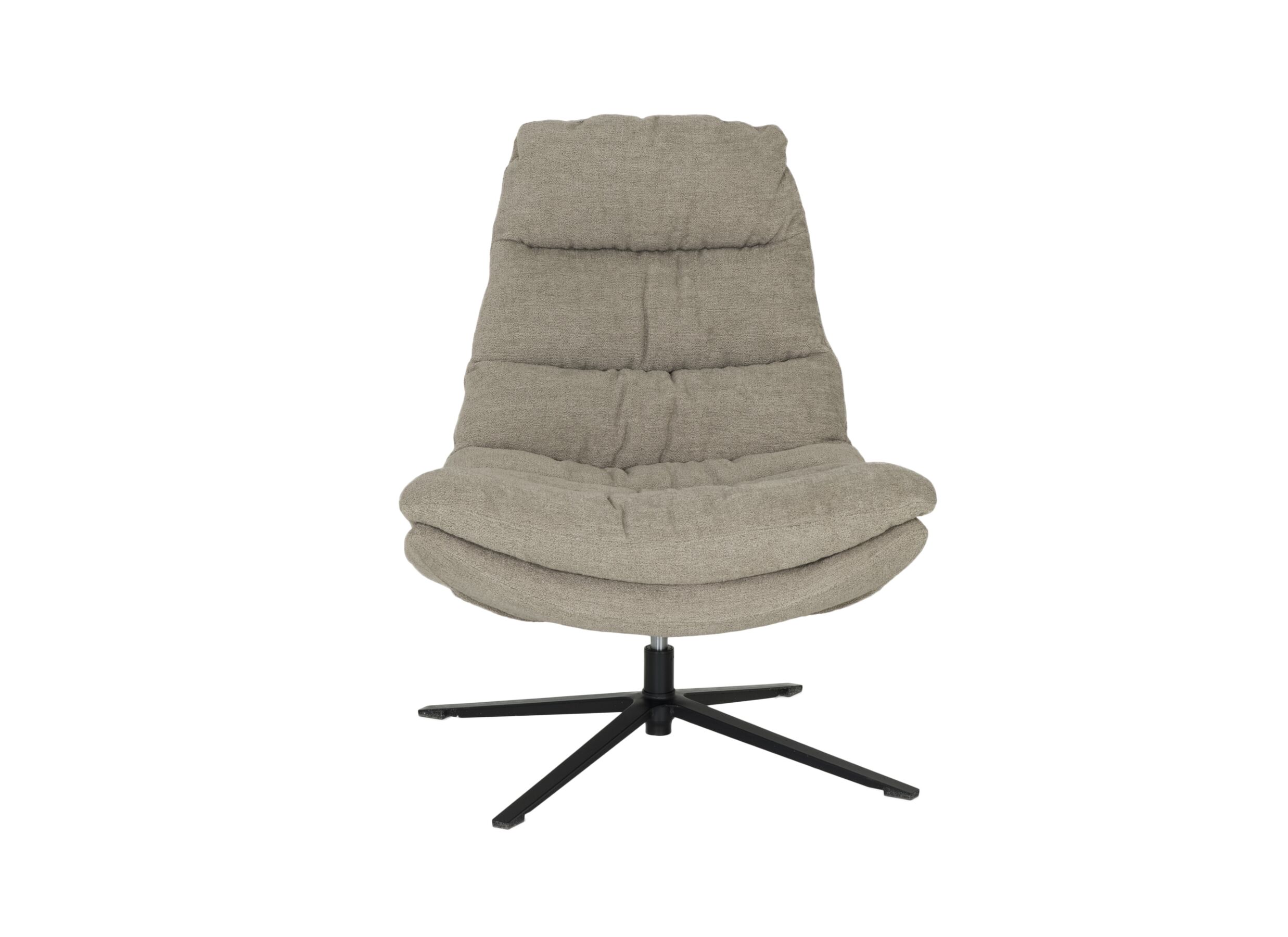 Fauteuil pivotant Pole Pole 82x92x100cm - tissu - beige