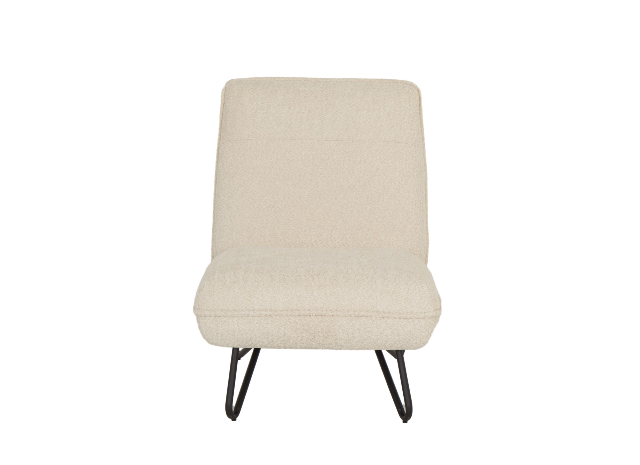 Fauteuil Guts 67,5x93x82cm - bouclé - ecru