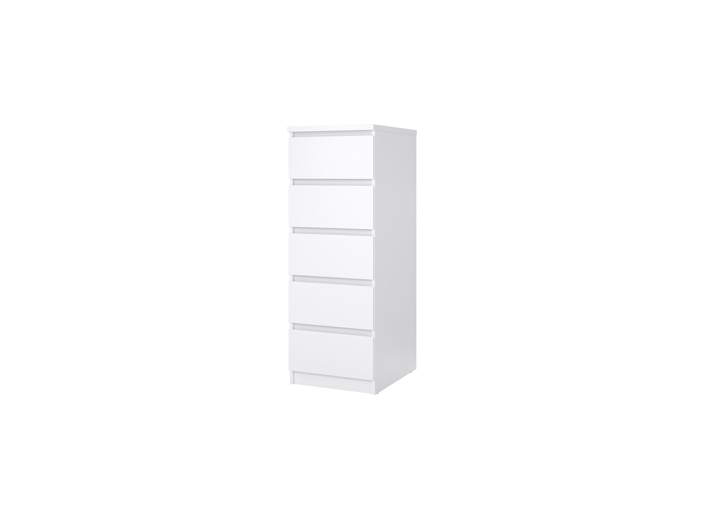 Commode Naia 41x50x111cm - mélamine - blanc laqué