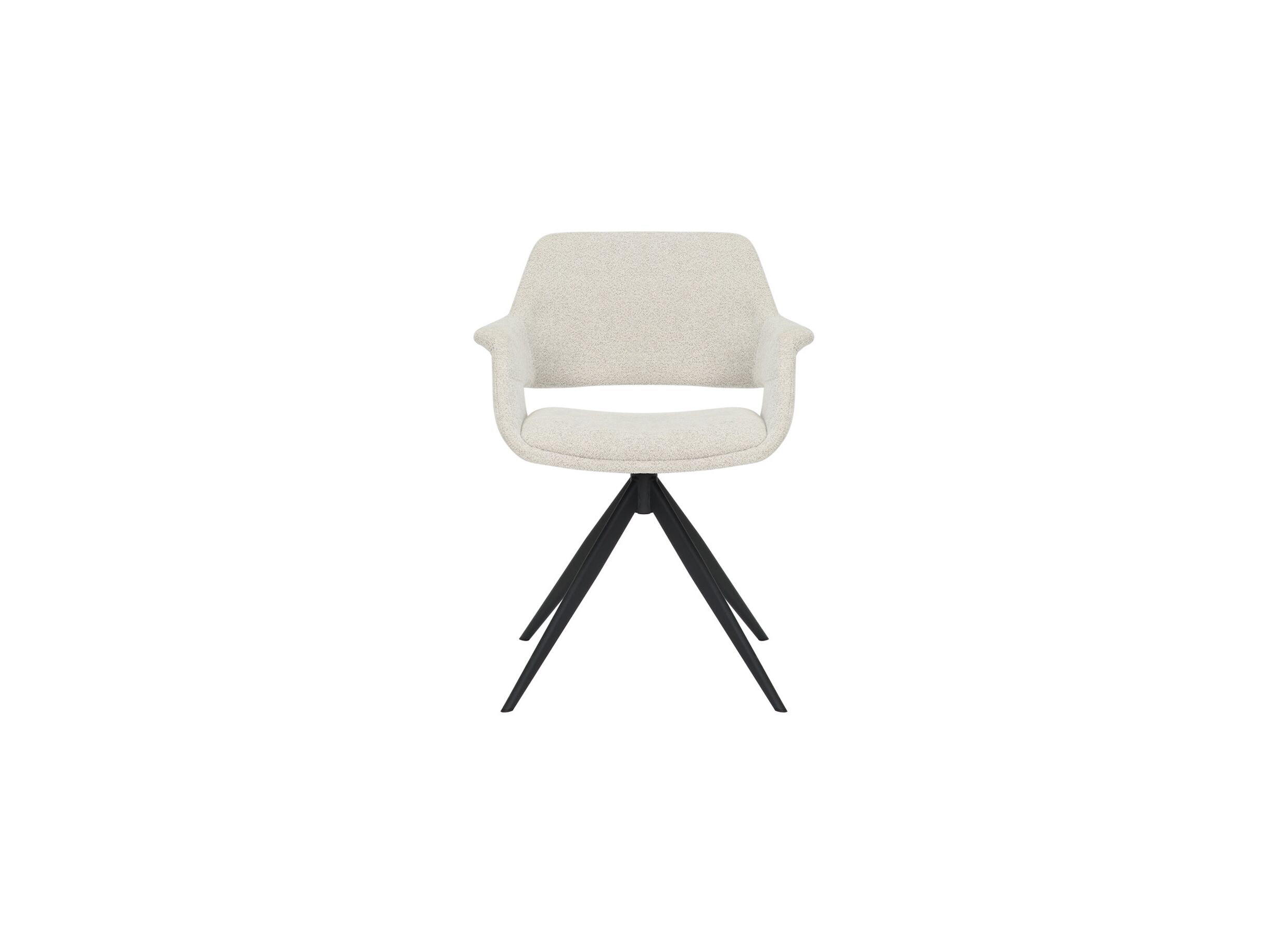 Chaise pivotante Commander 58x58x77.5cm - tissu - cream