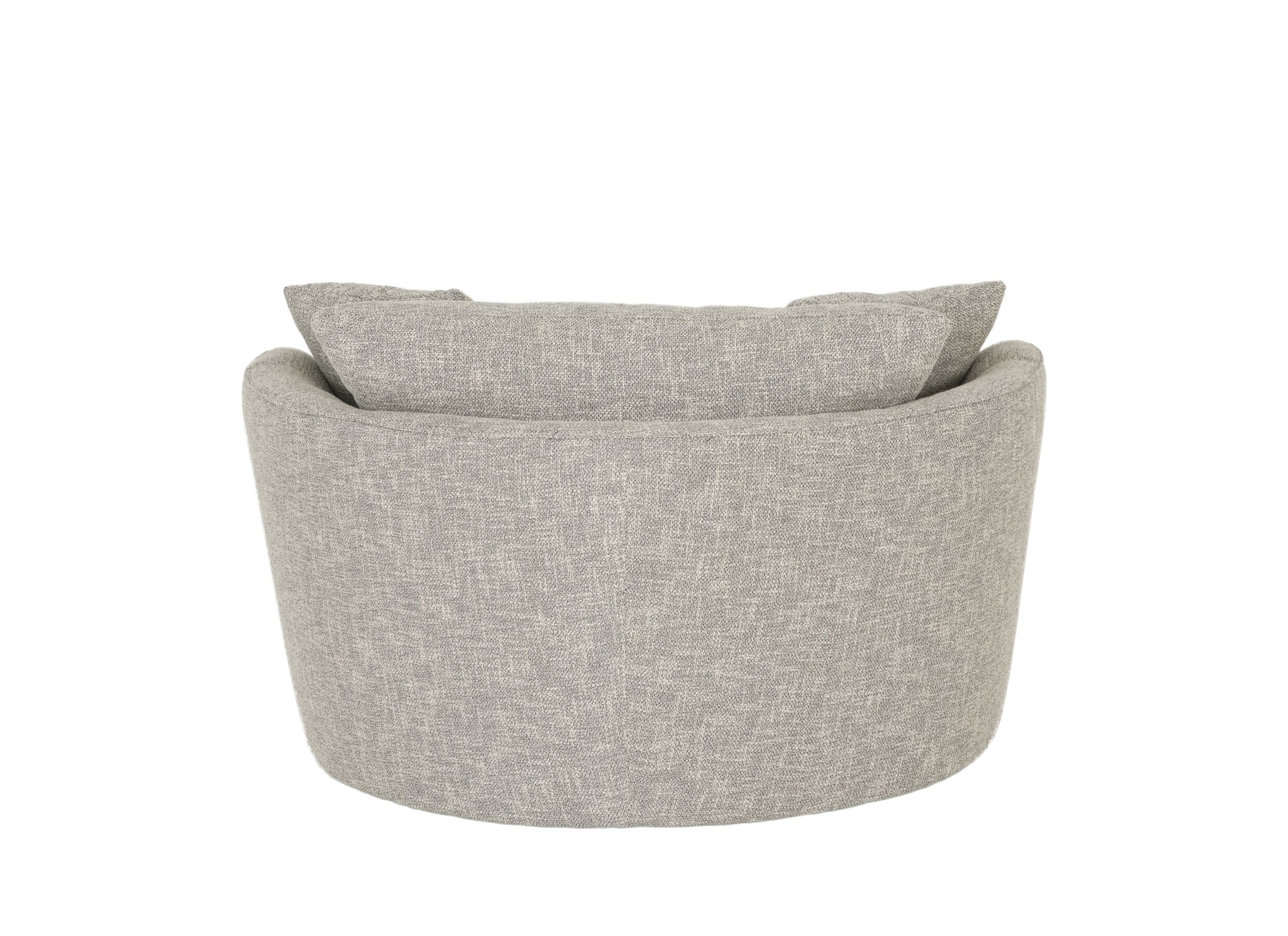 Draaifauteuil Nest 128x120x69cm - stof - beige/grijs