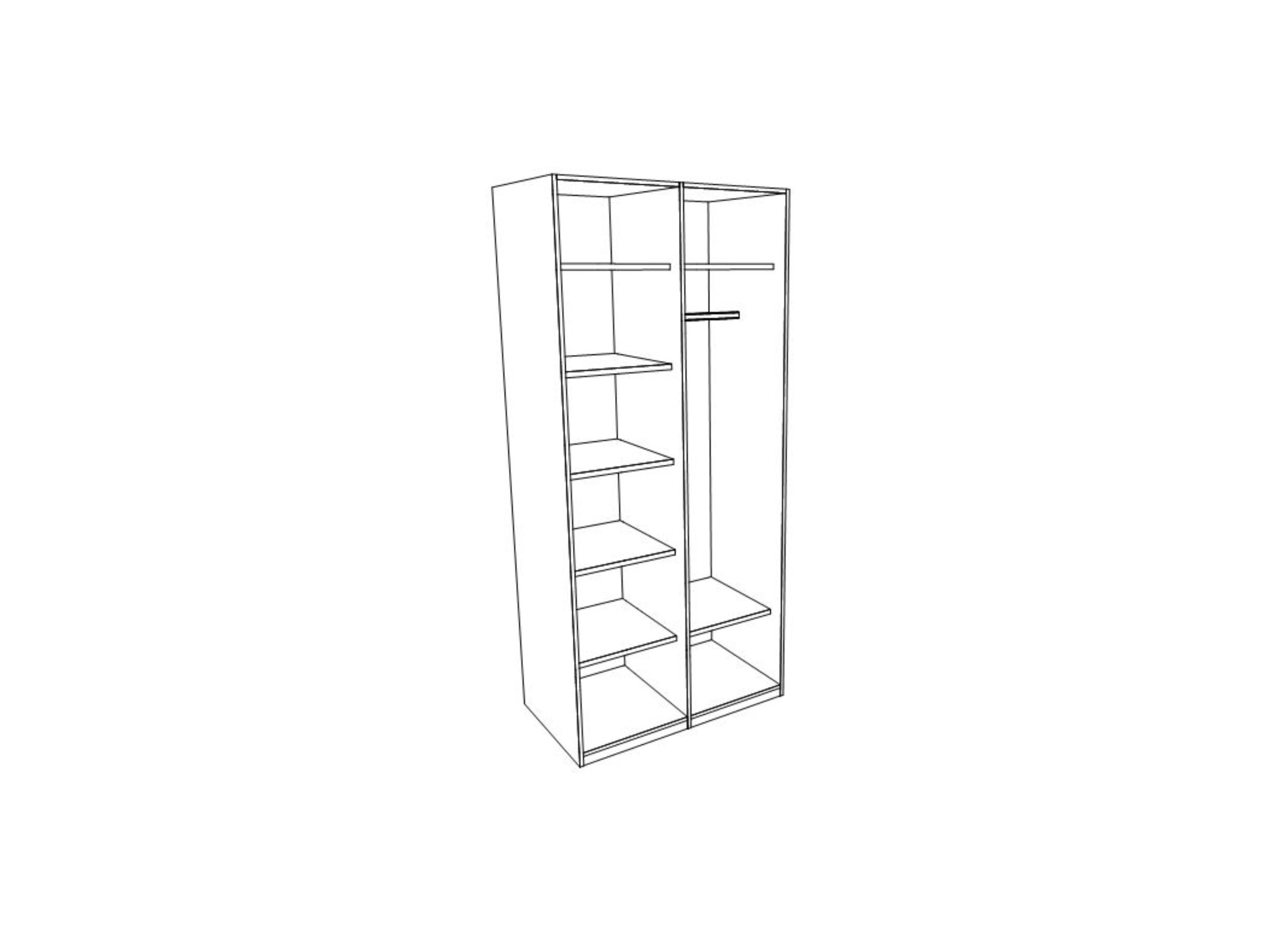 Disposition - Garde-robe 120cm - décor - truffe/porcelaine
