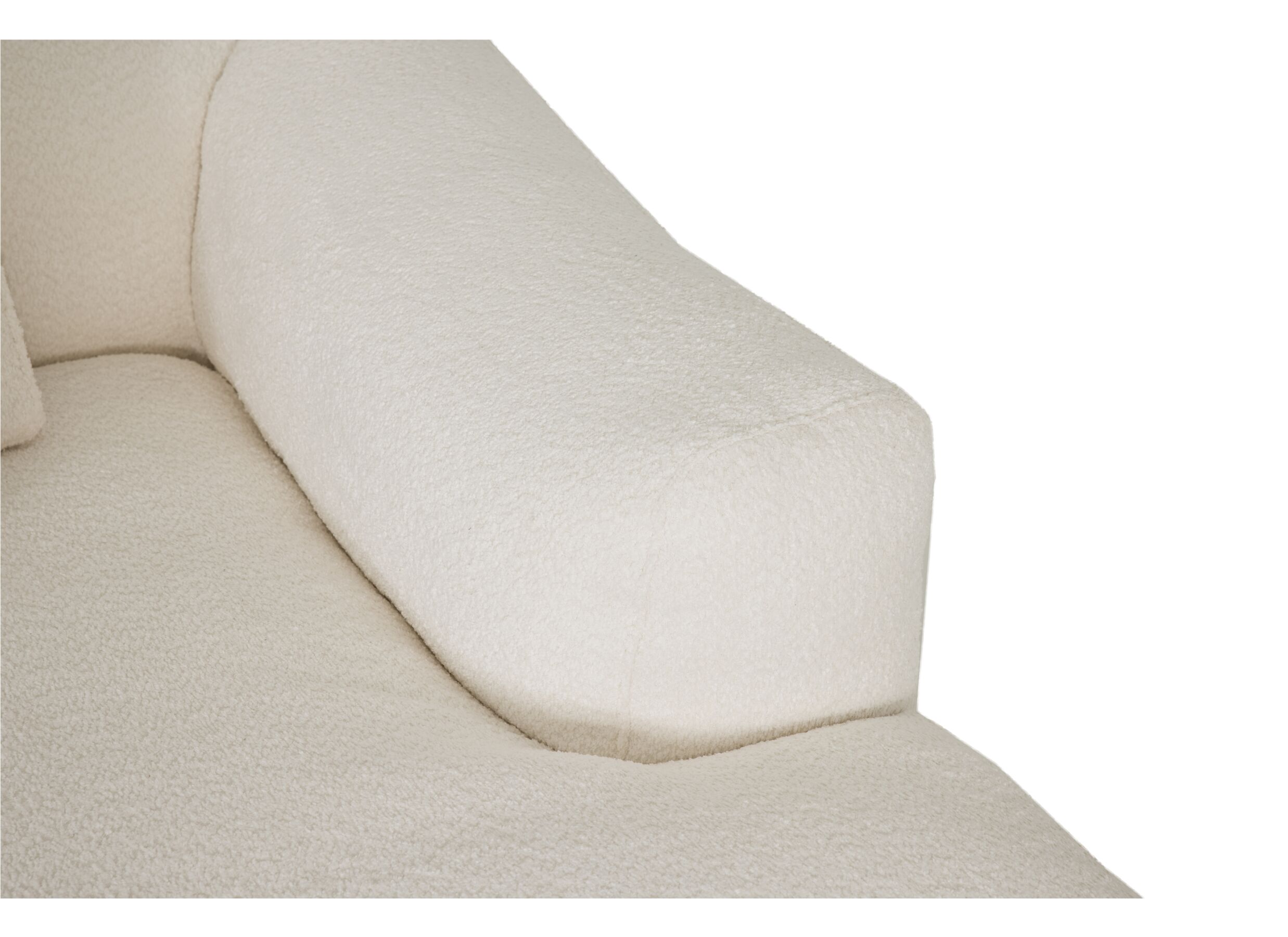 Hoeksalon Body 380x122cm - stof - ecru