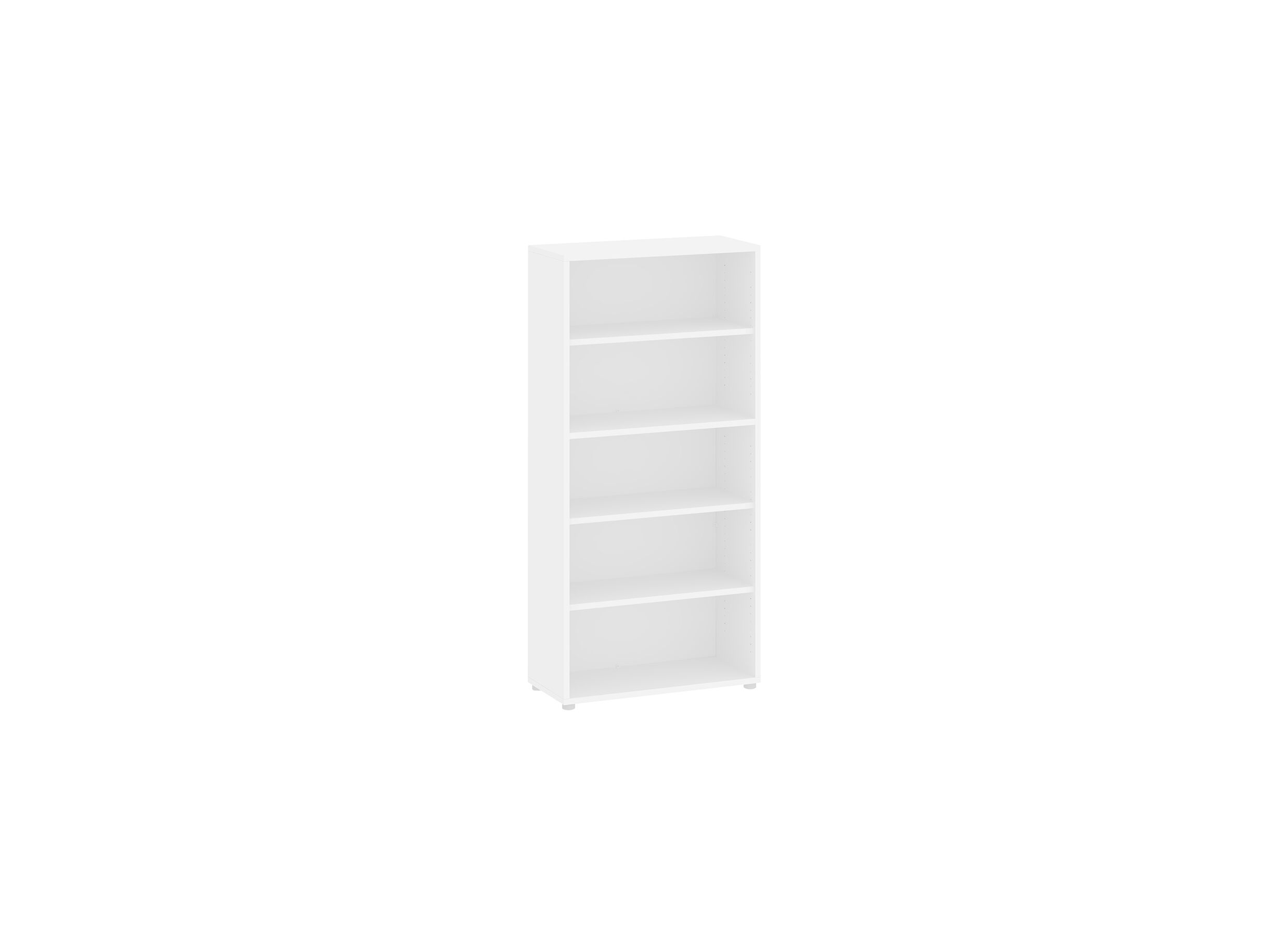 Boekenrek Prima 89x40x186cm - melamine - wit