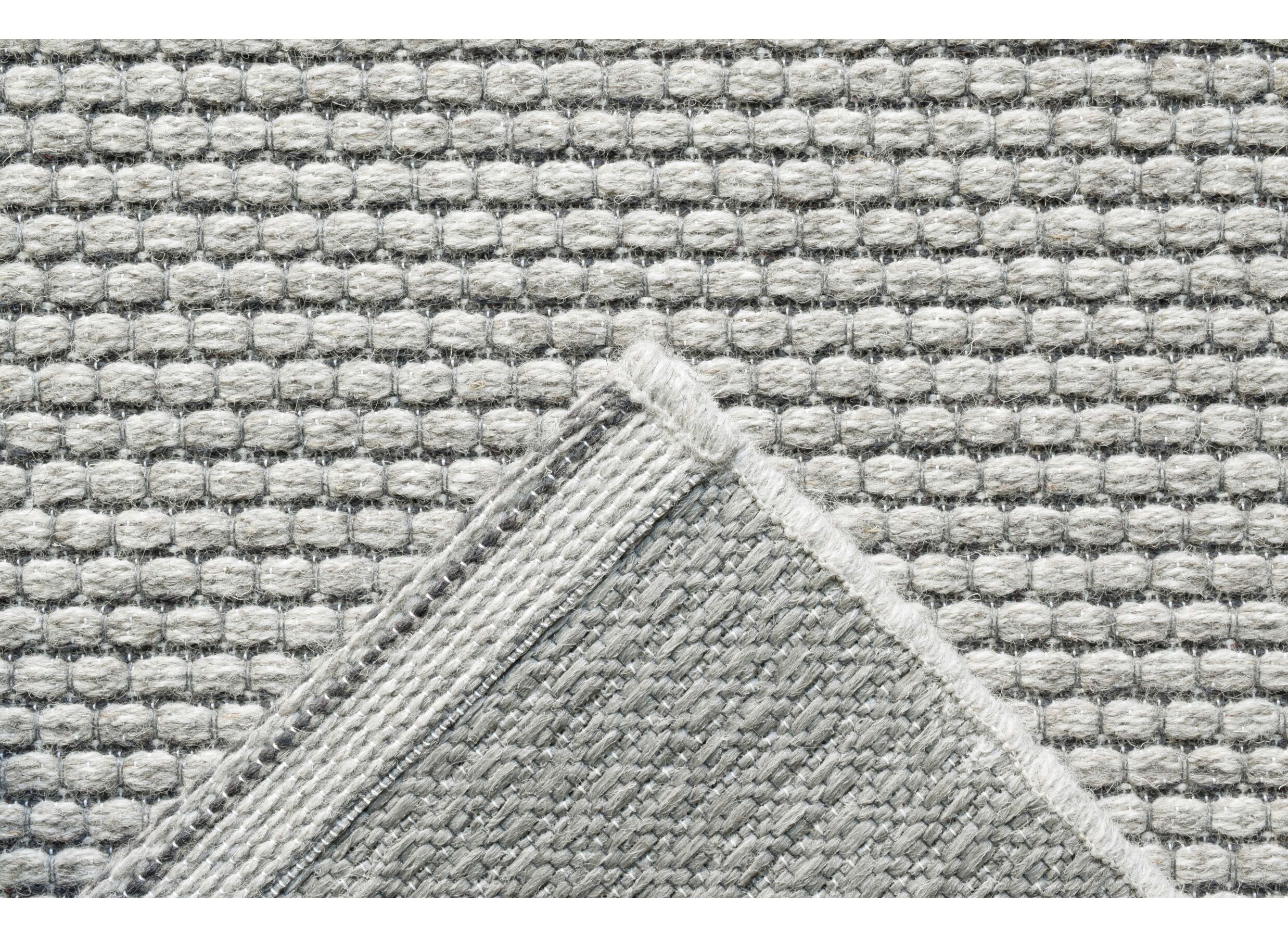 Detailfoto - Tapijt Himalaya 80x240cm - wol - lichtgrijs