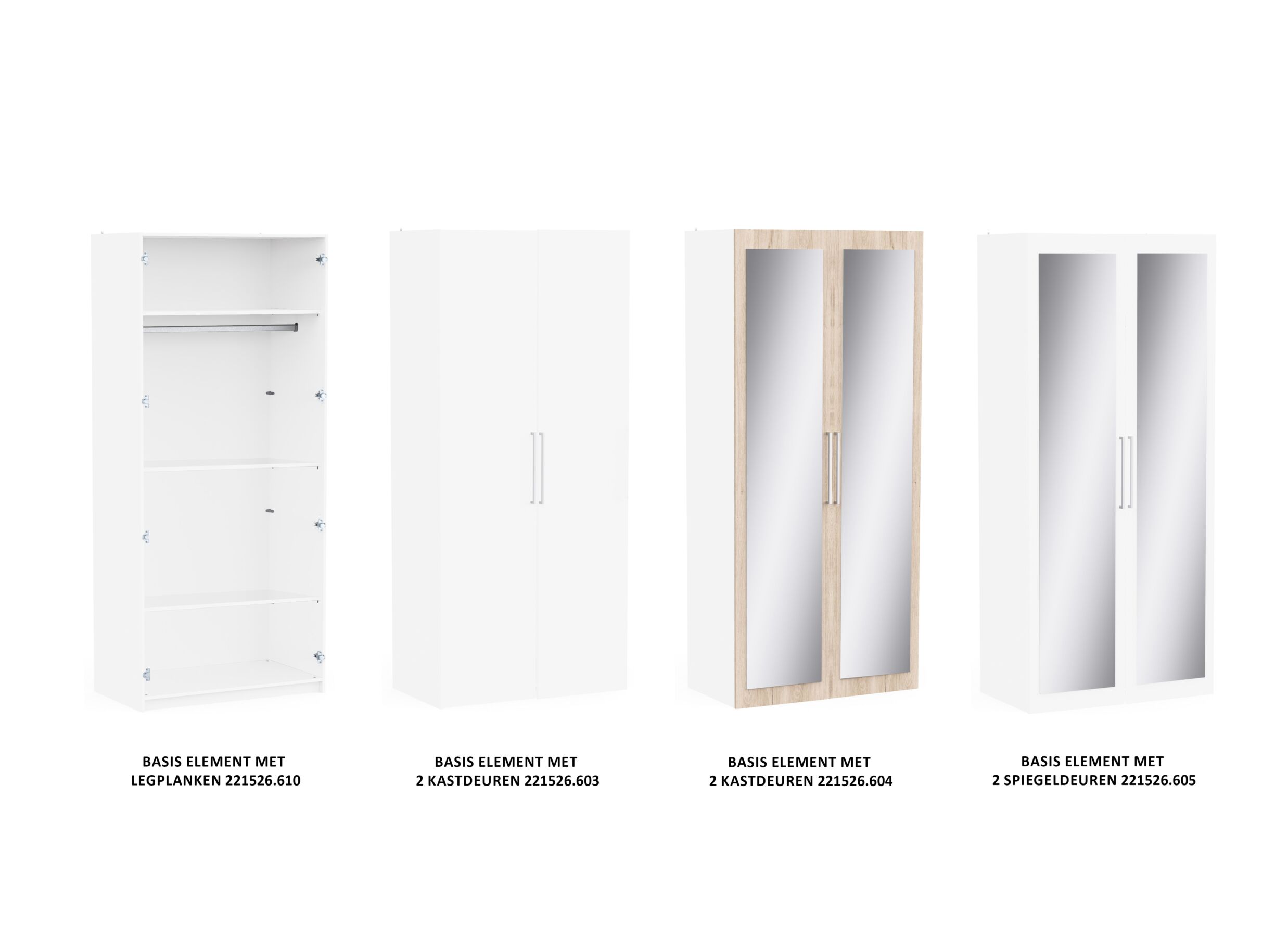Photo ensemble - Dressings sur-mesure Compartiment Inspira 100cm - décor - blanc