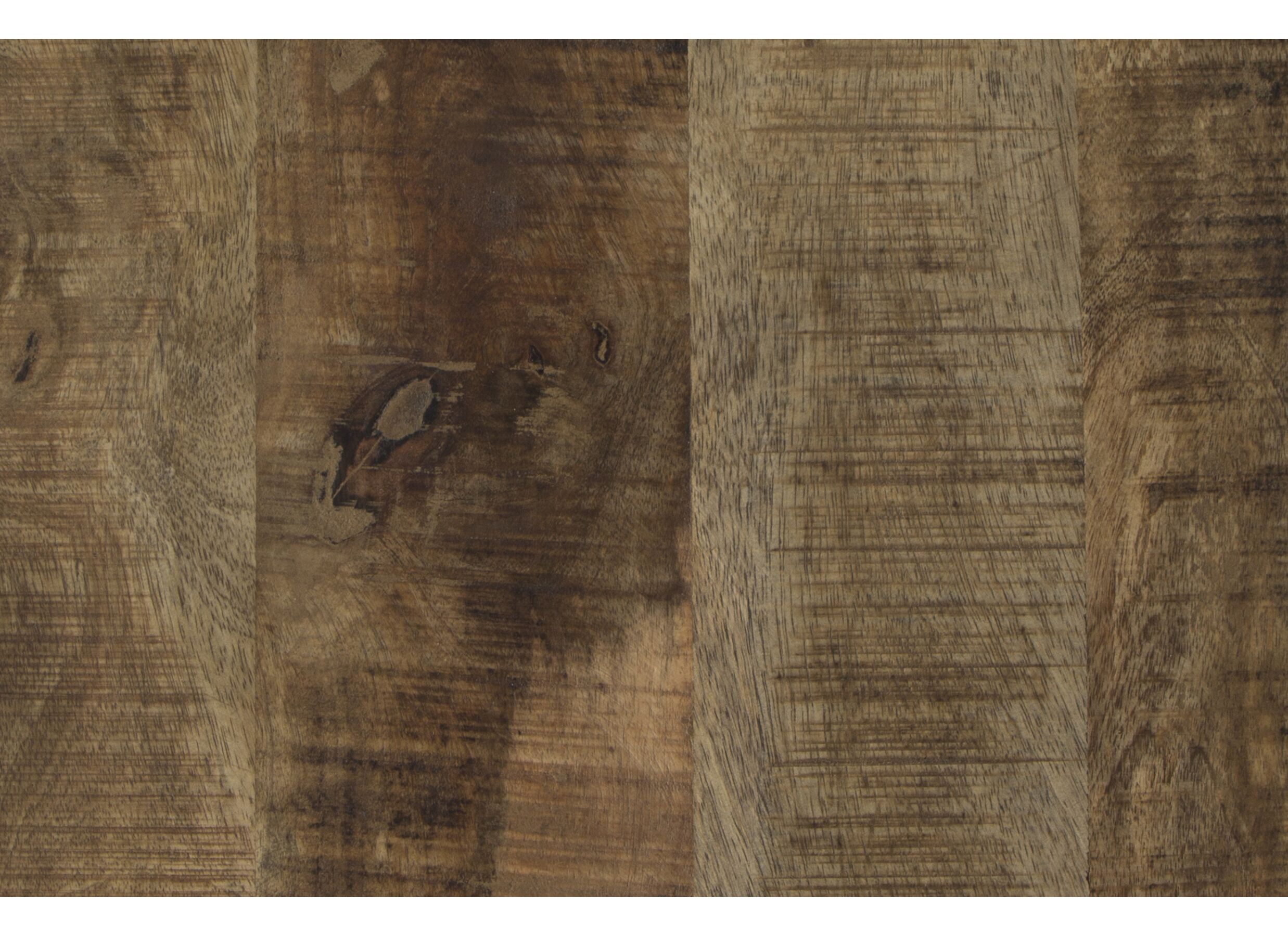 Buffet Woodstock 200x45cm - manguier massif & métal - naturel/noir