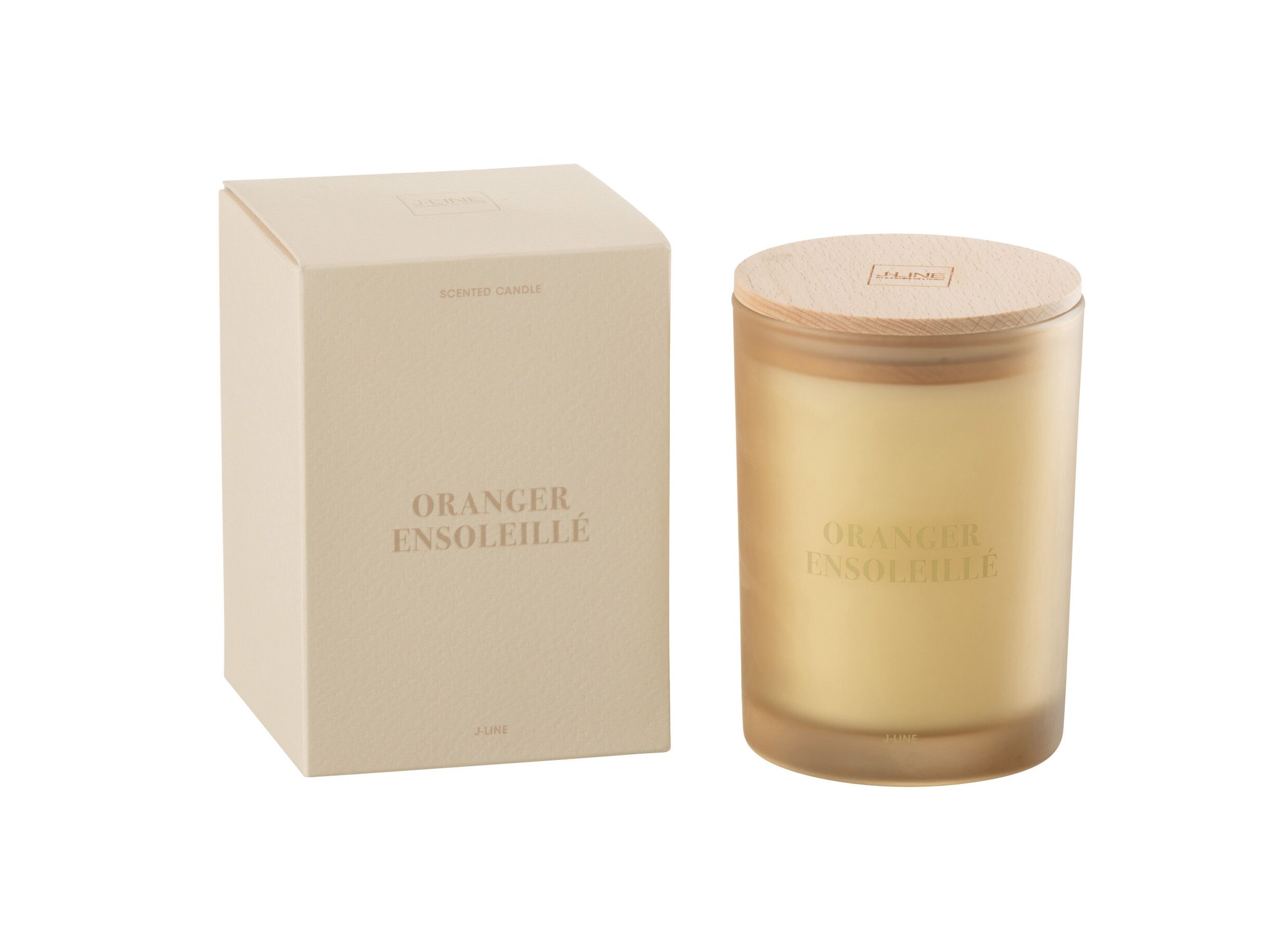 Aperçu - Bougie parfumée Orange Ensoleille Ø8,5x12,5cm - verre/paraffine - orange