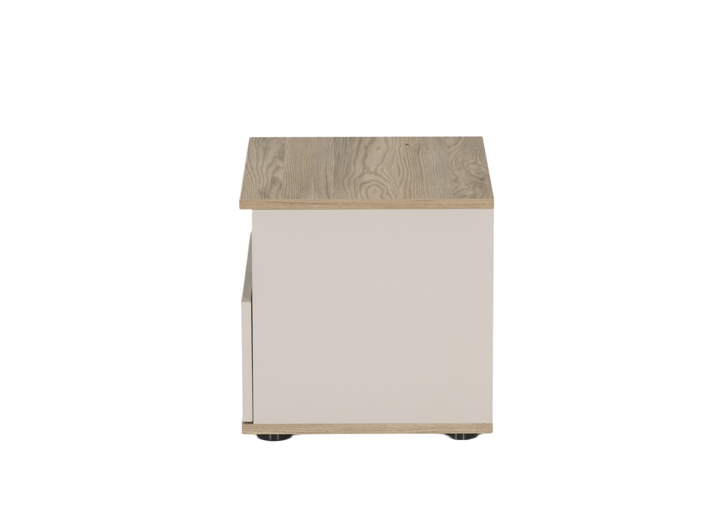 Overzichtsfoto - Nachtkastje Hazel 48x40x52cm - melamine - beige & montana eik