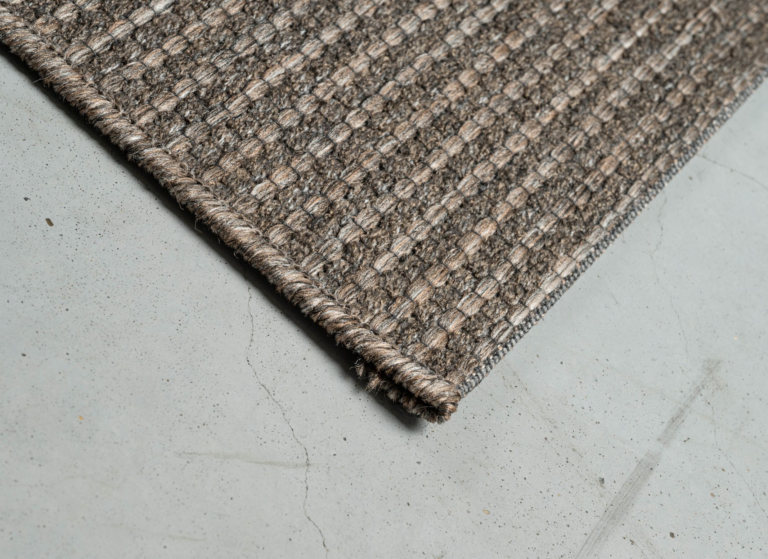 Detail - Tapis Makabi 120x170cm - polyester & polypropylène - marron