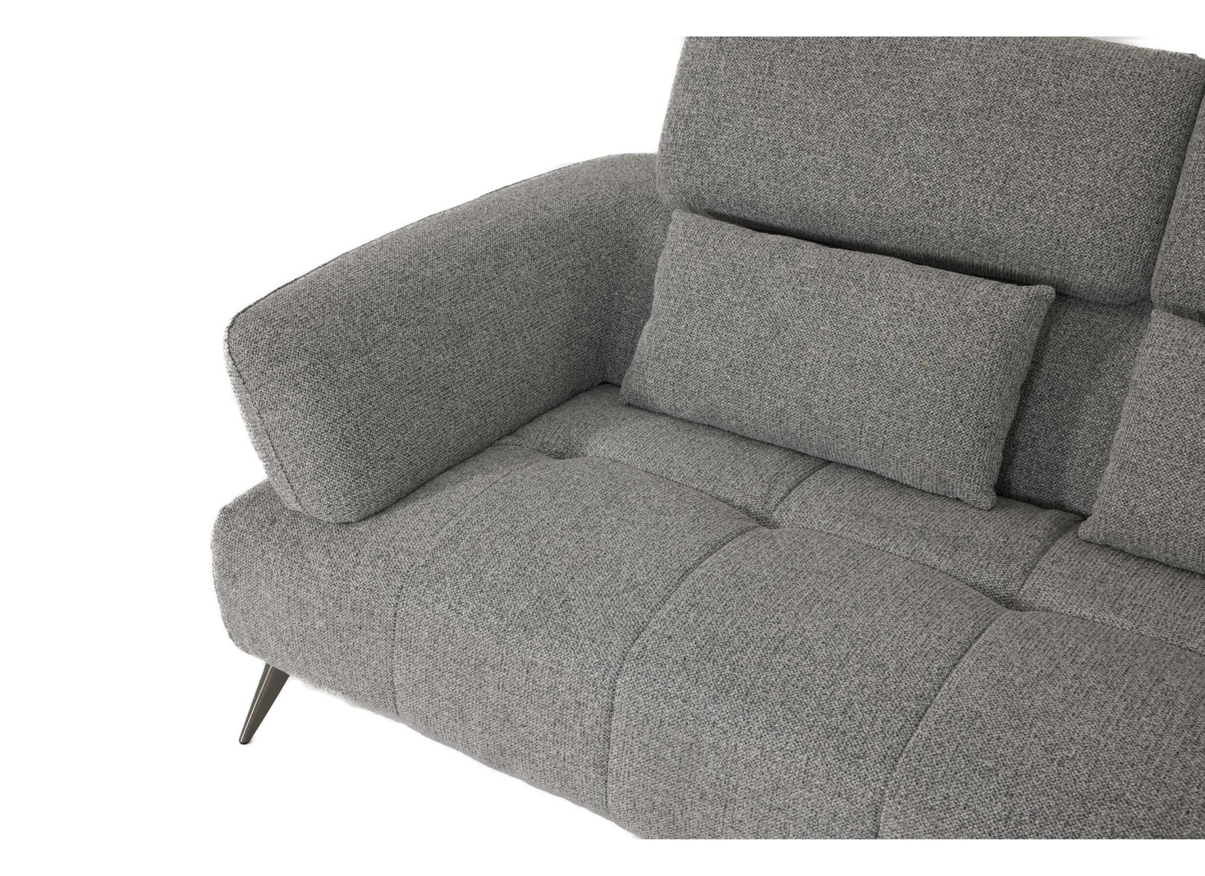 Detail - Canapé d'angle Hedda 283x188cm - tissu - gris foncé