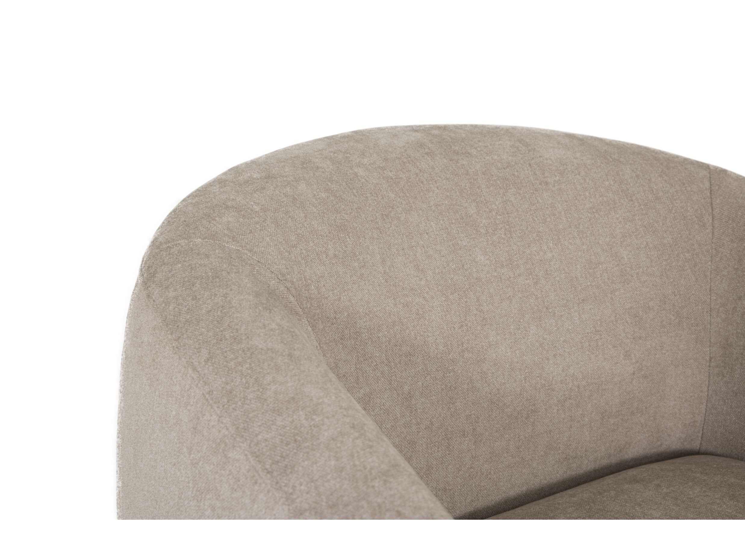 Detail - Fauteuil pivotant Gela 85x95x80cm - tissu - brun clair