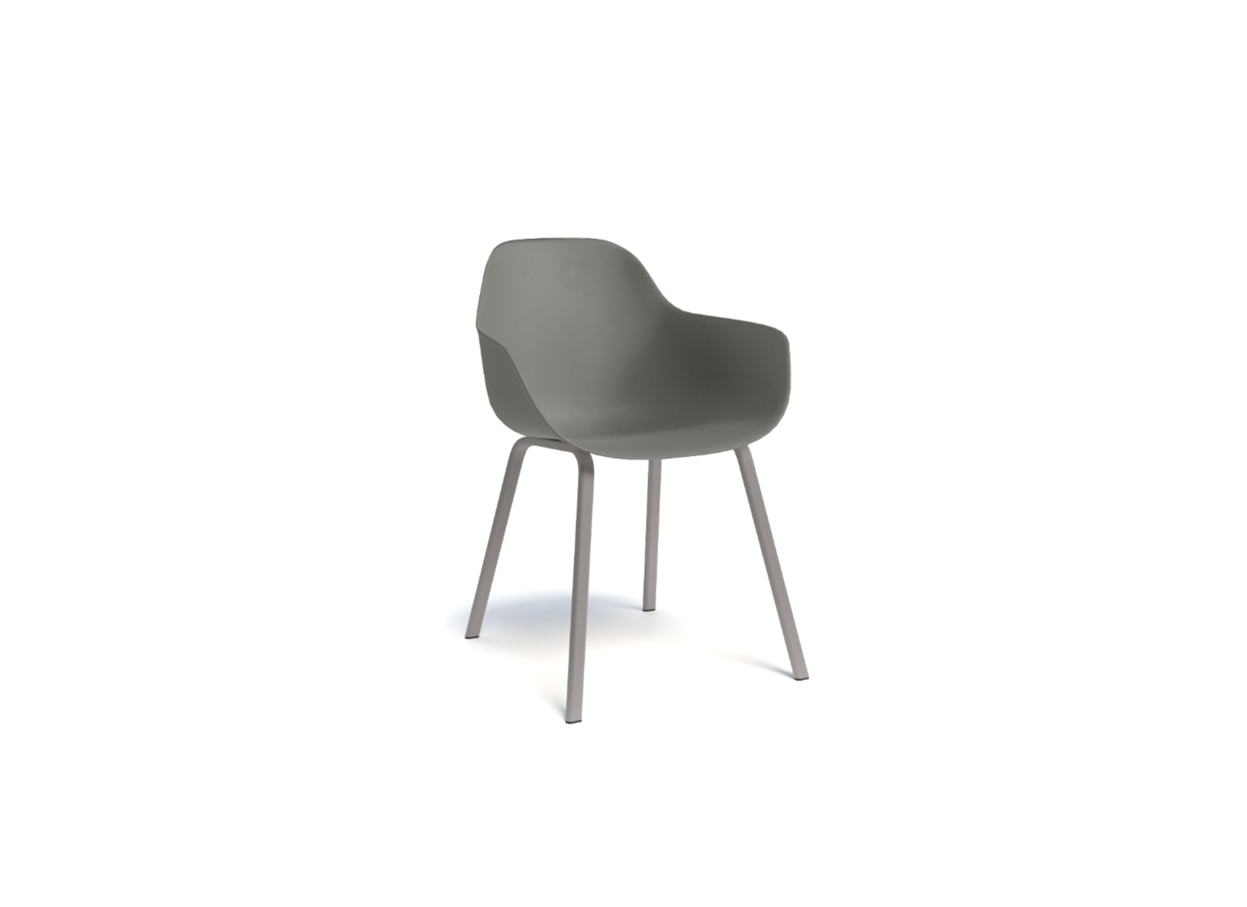 Kuipstoel Horta 56x59x82cm - metaal/polypropyleen - taupe