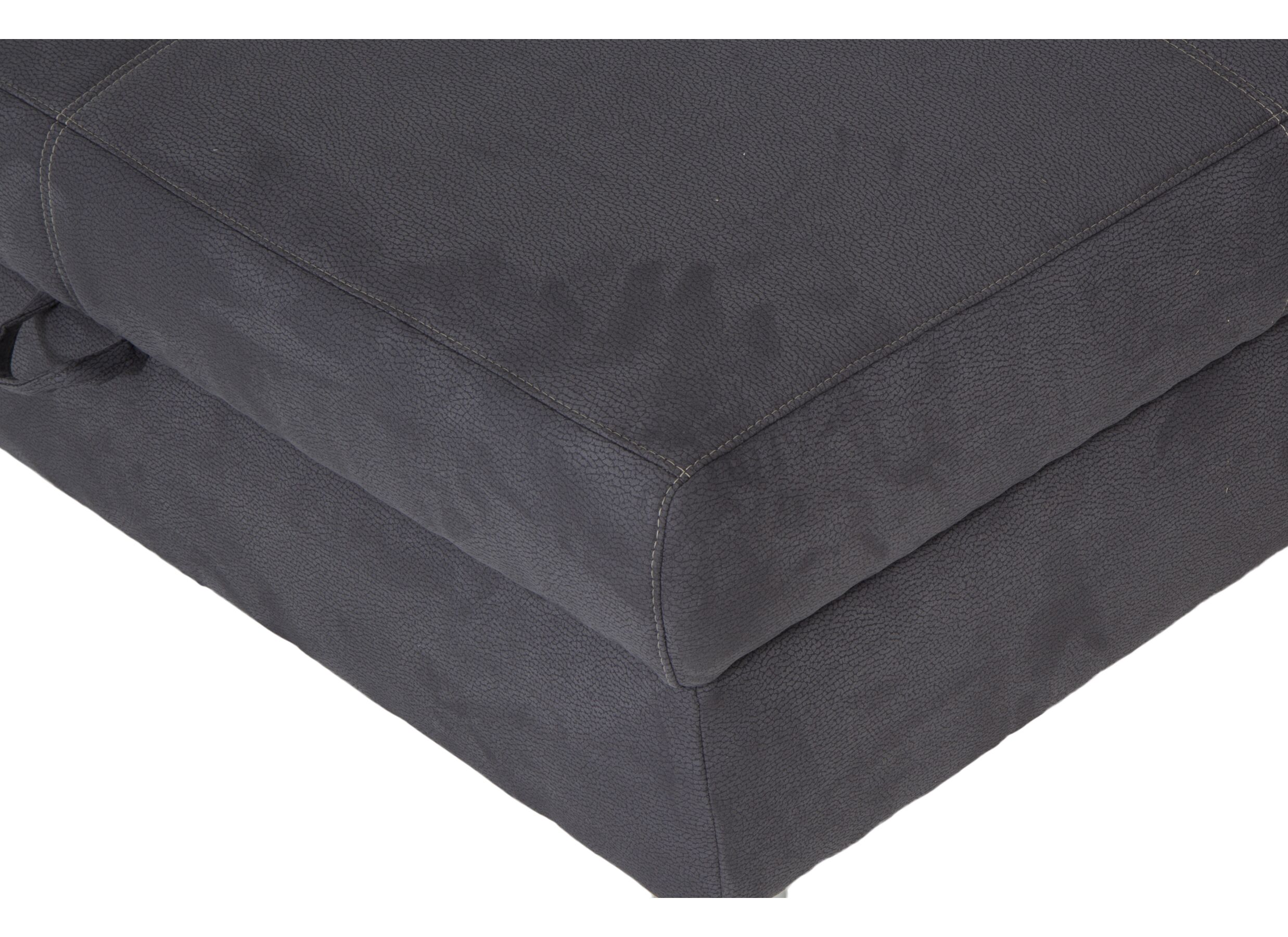 Detail - Canapé d'angle Maranello tissu gris avec fonction lit