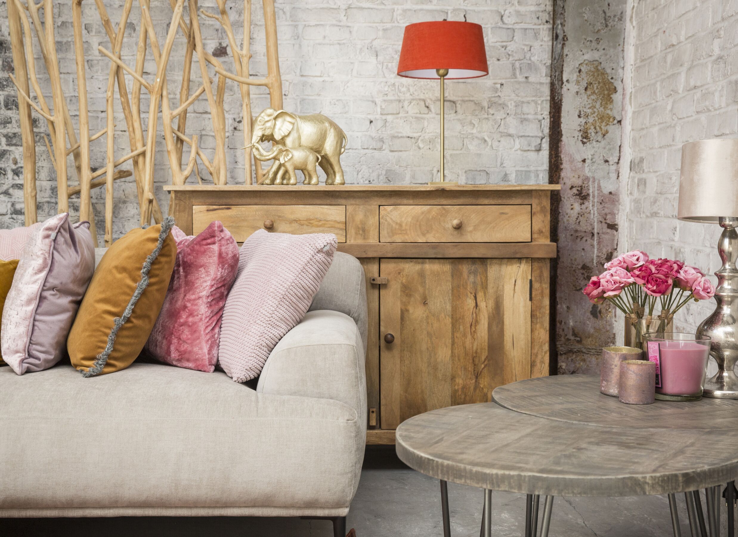 Foto ambiance - Armoire Sacco 120x40x90cm - manguier massif - naturel