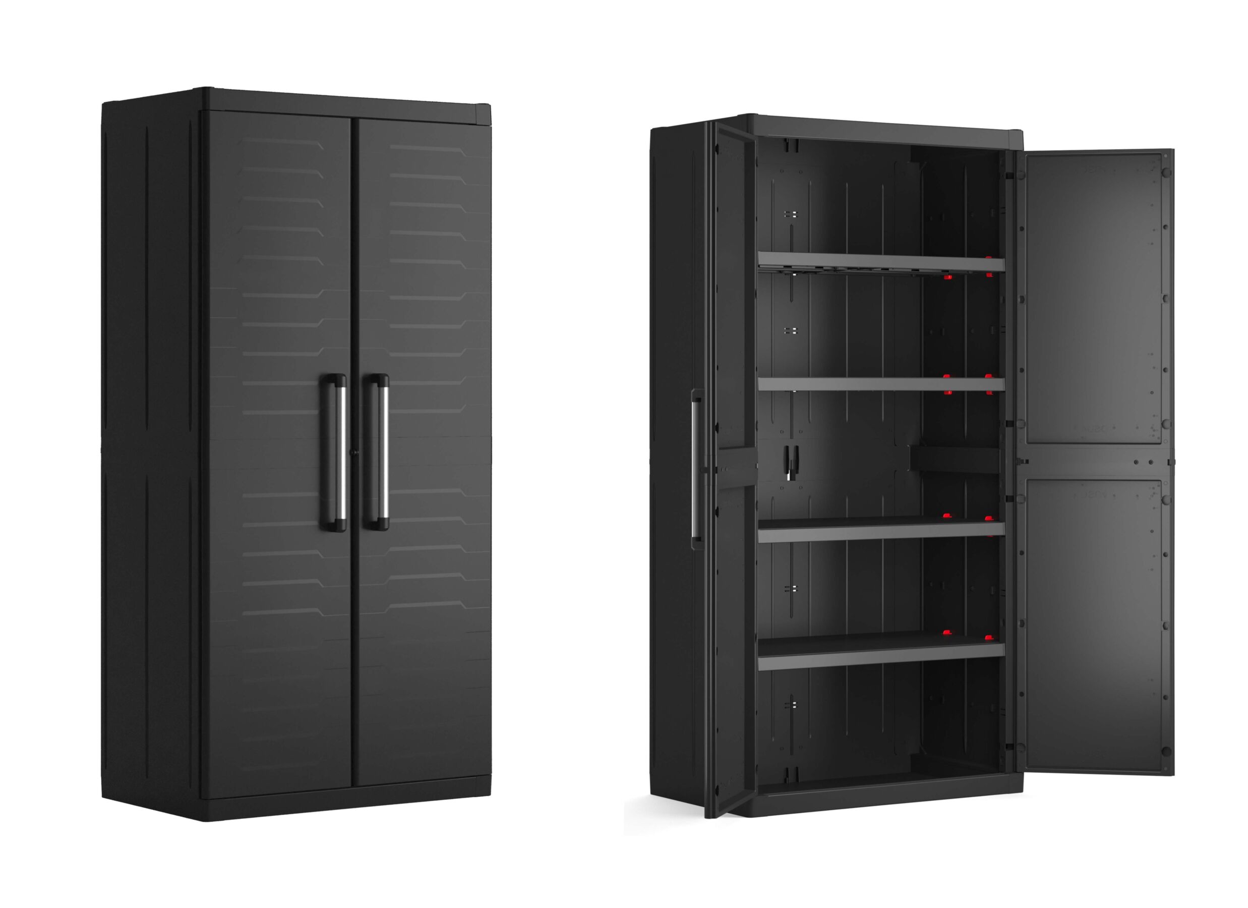 Armoire de rangement Detroit 89cm - Armoire de rangement Detroit 89cm - polypropylène - noir