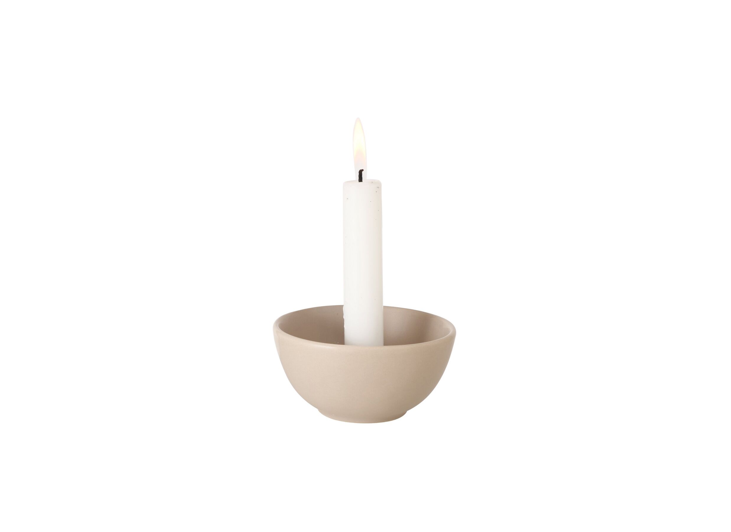 Aperçu - Porte-bougie Franyo H5cm beige blanc